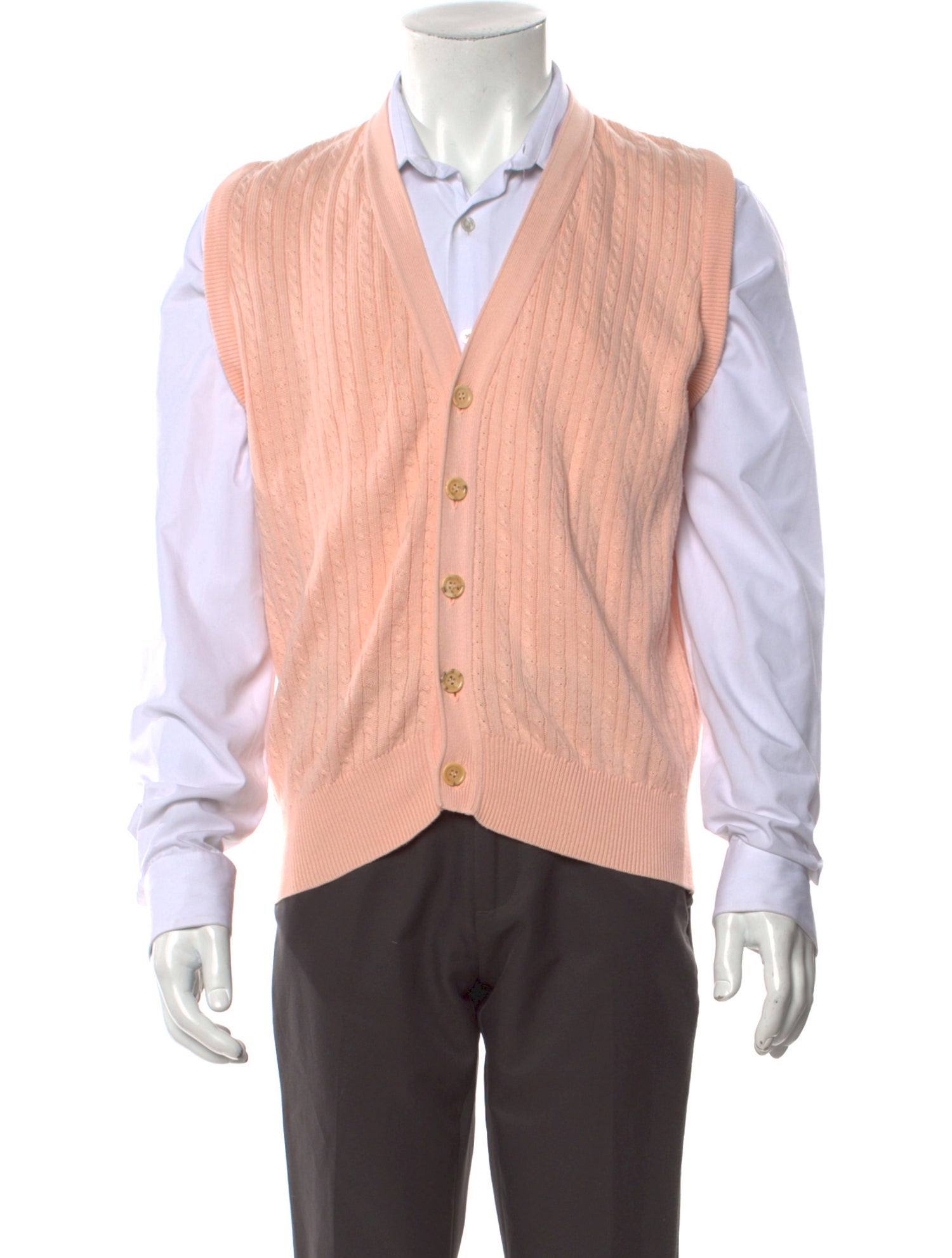 Christian Dior Monsieur V-Neck Sleeveless Cardigan