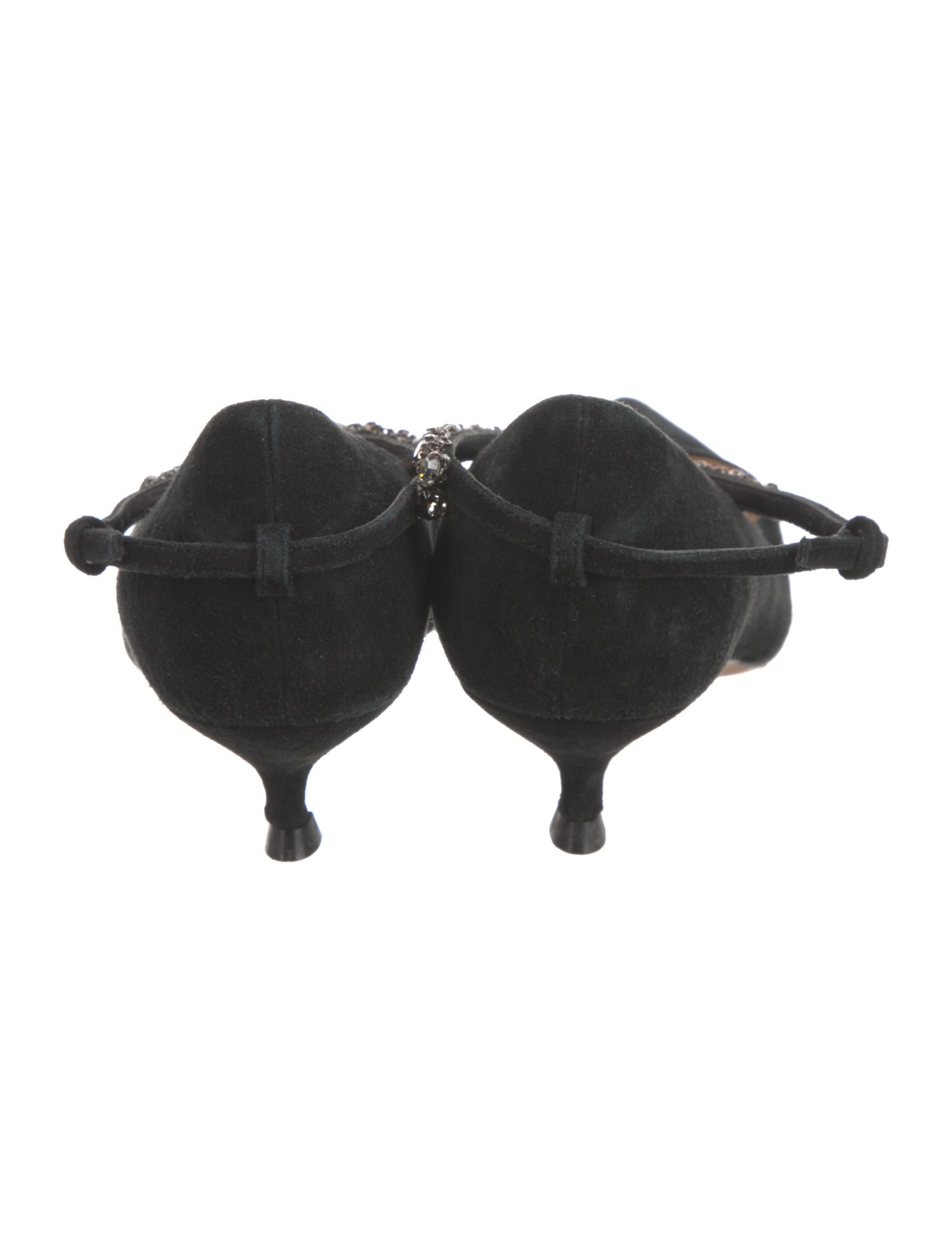 Christian Dior Suede Crystal Embellishments Pumps - Black Pumps