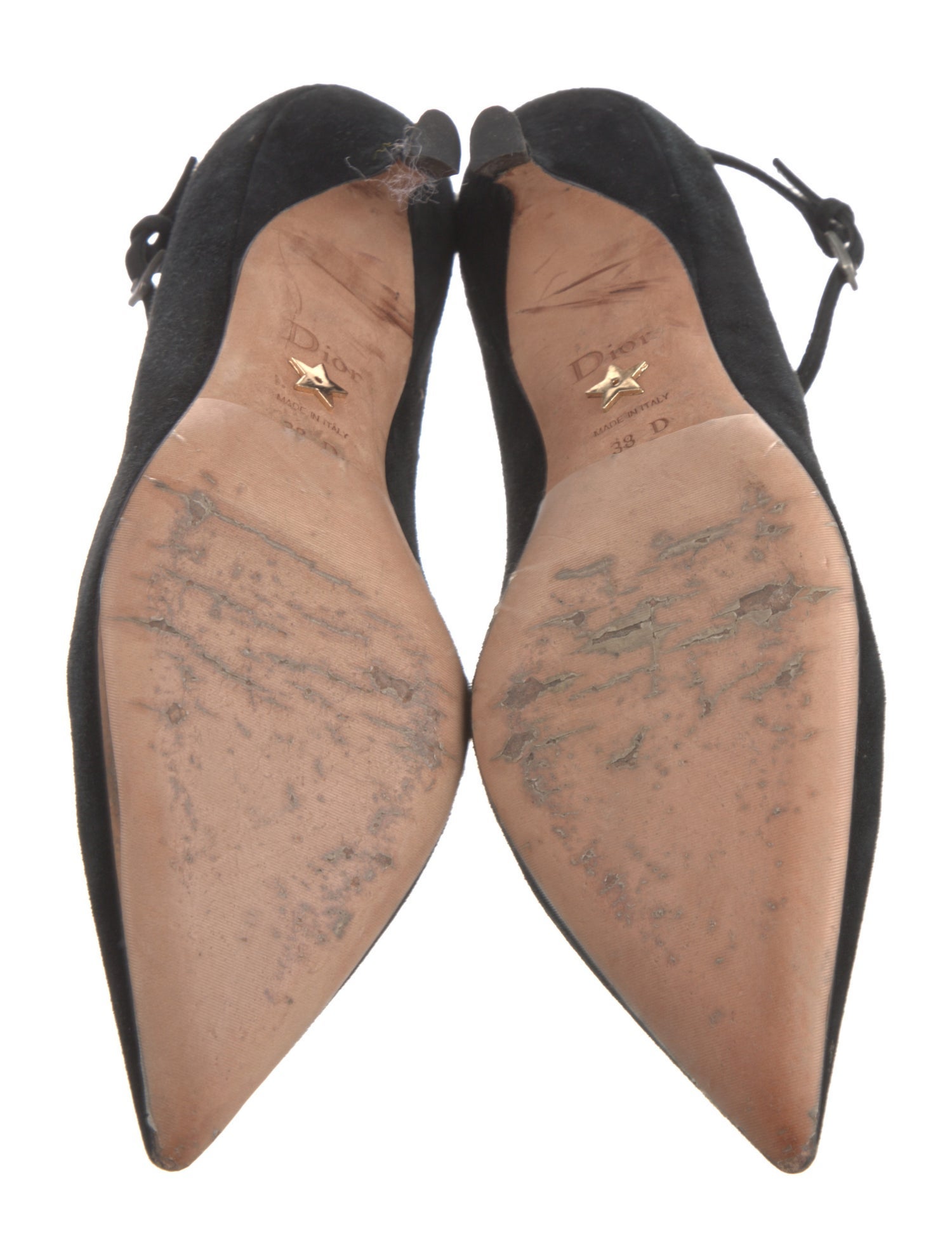 Christian Dior Suede Crystal Embellishments Pumps - Black Pumps