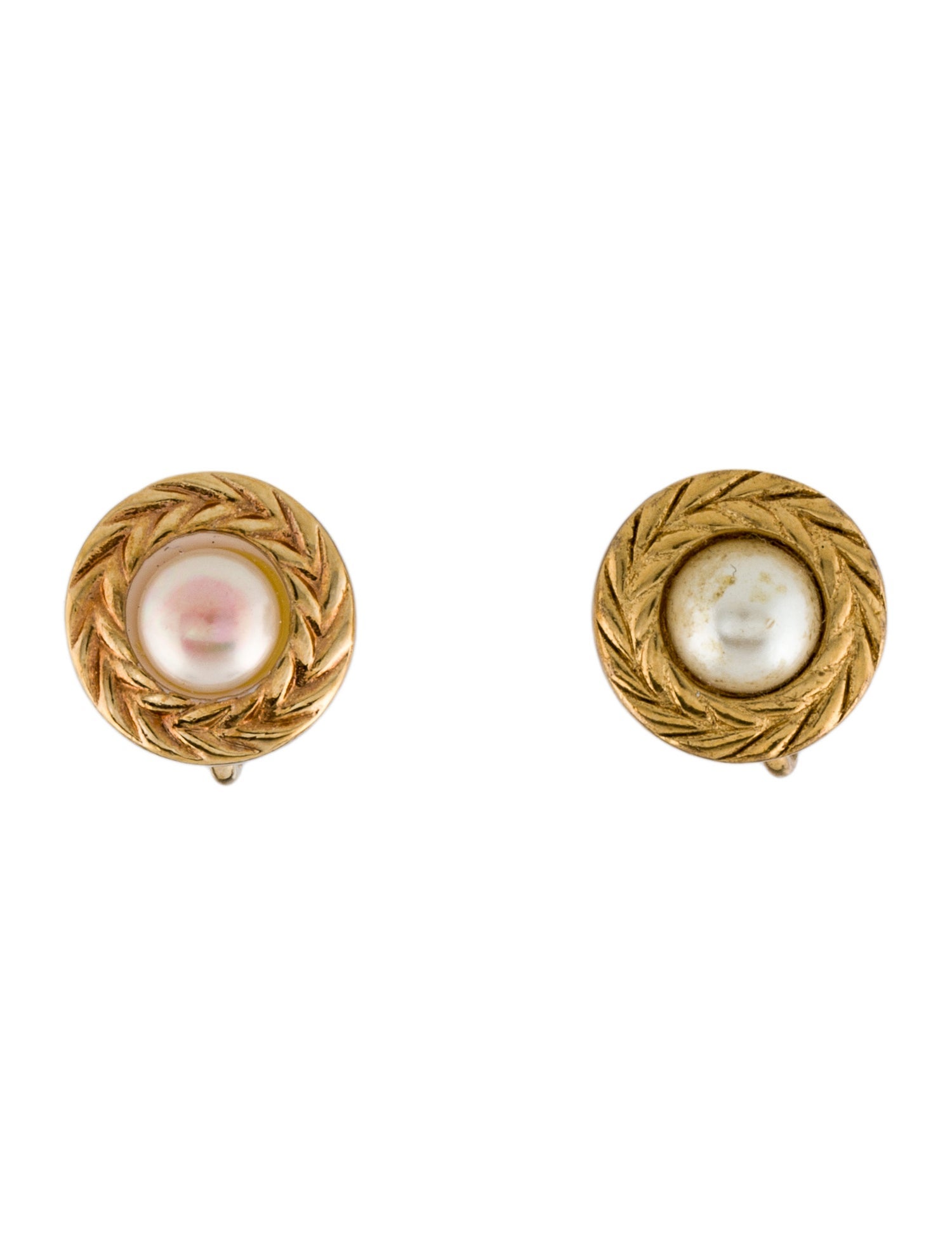 Christian Dior Vintage Faux Pearl Clip-On Earrings