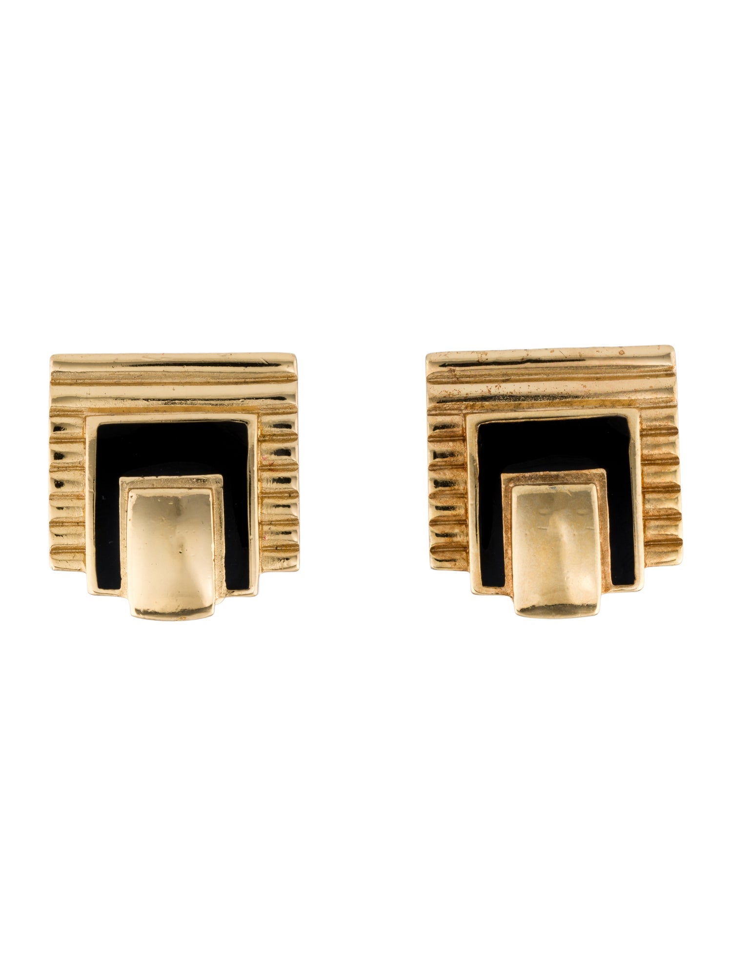 Christian Dior Vintage Enamel Clip-On Earrings