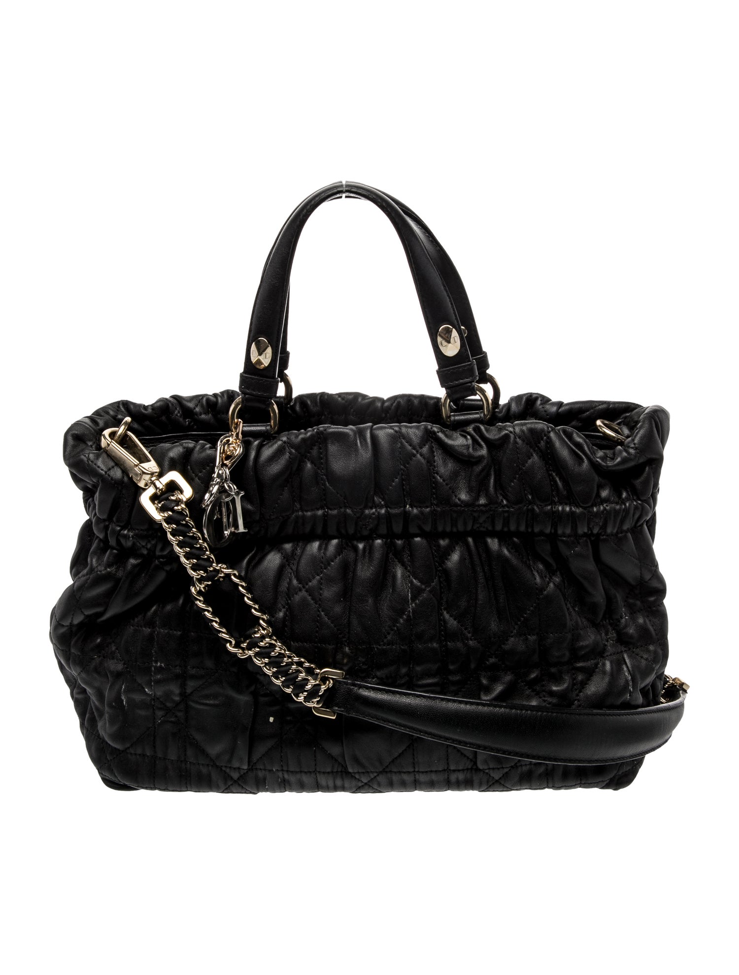 Christian Dior Leather Top Handle Bag