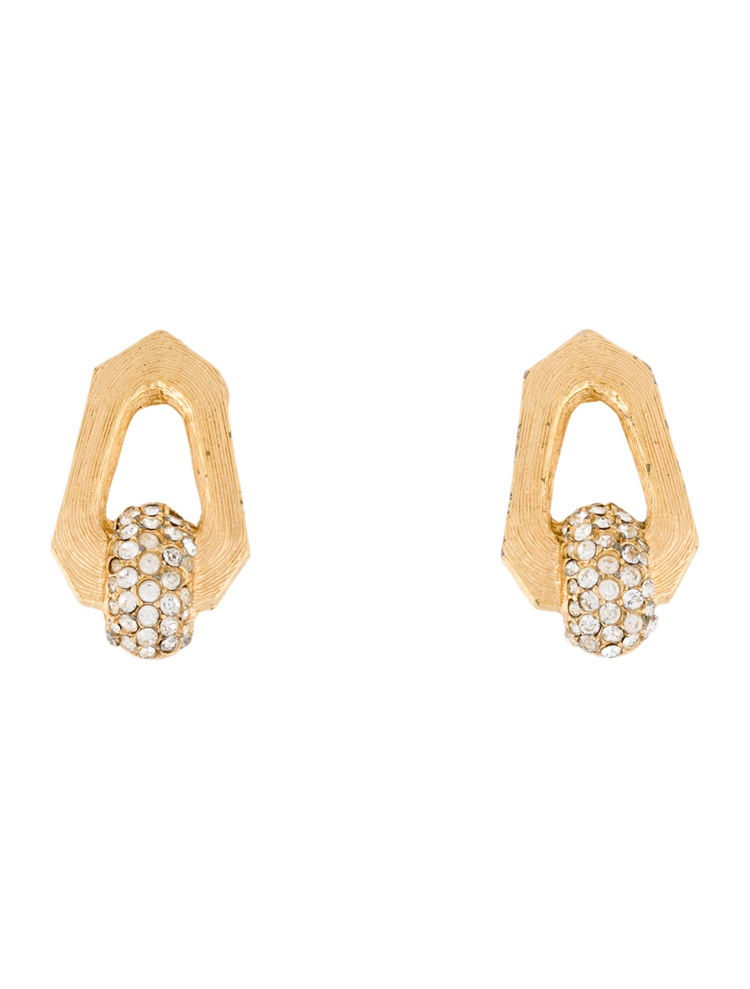 Christian Dior Vintage Crystal Clip-On Earrings