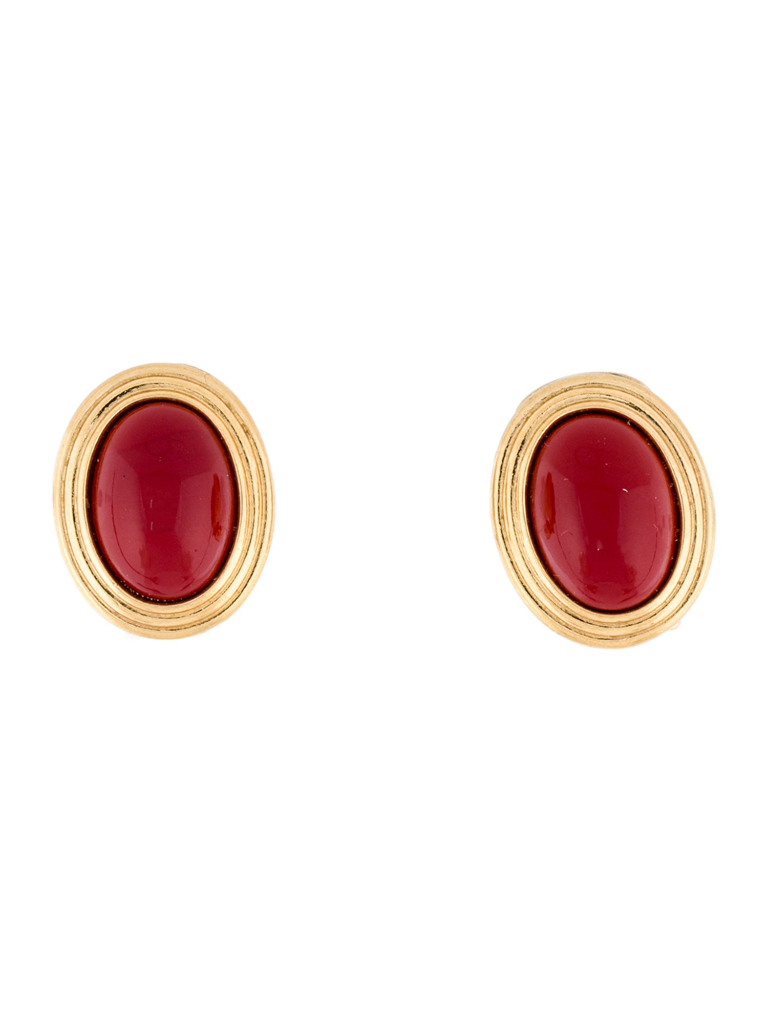 Christian Dior Vintage Resin Clip-On Earrings