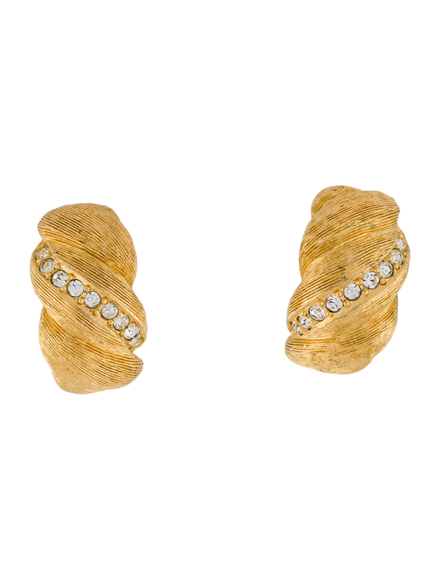 Christian Dior Vintage Crystal Stud Earrings