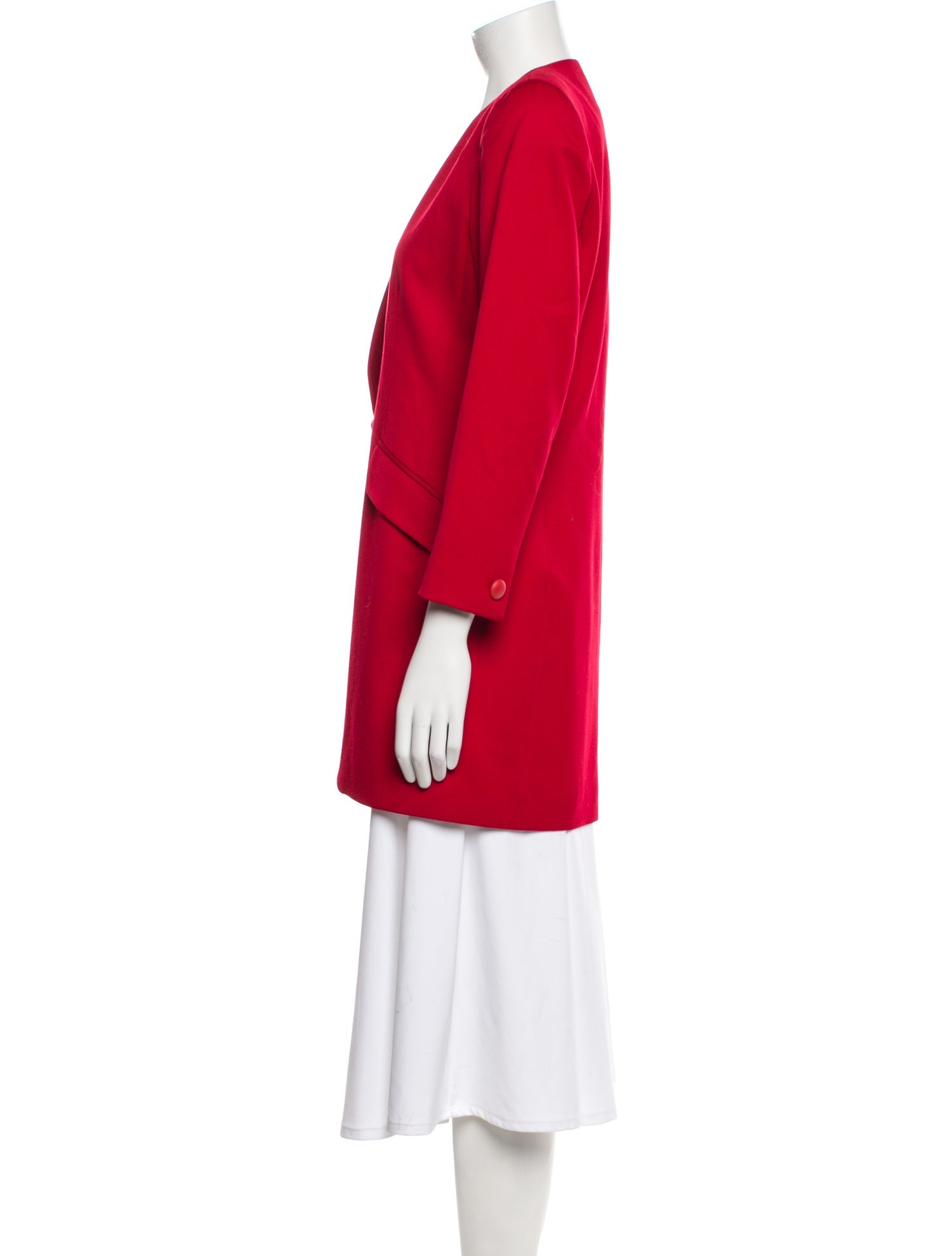 Christian Dior Vintage Late 1980's - Early 1990's Peacoat - Red