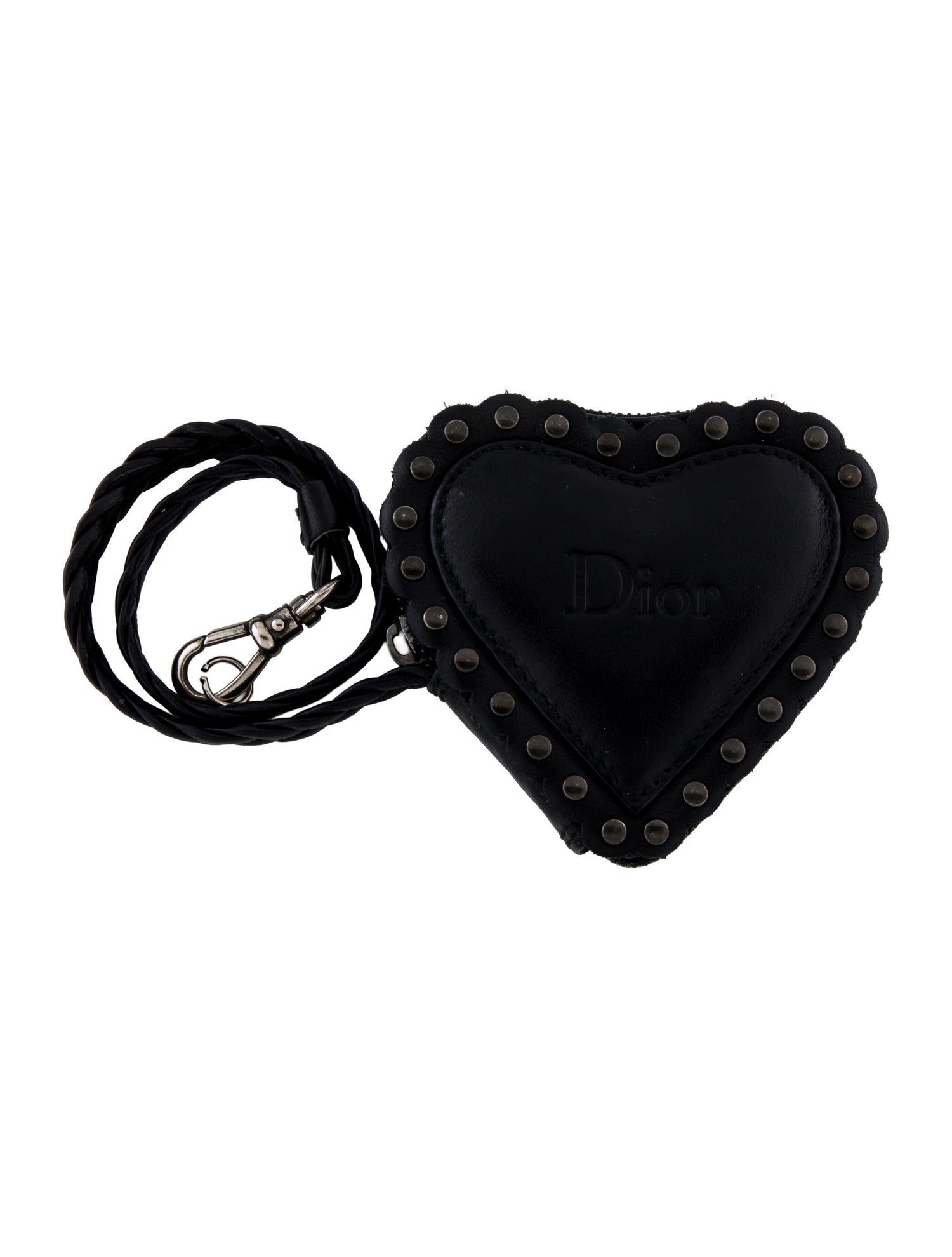 Christian Dior Leather Studded Coin Purse