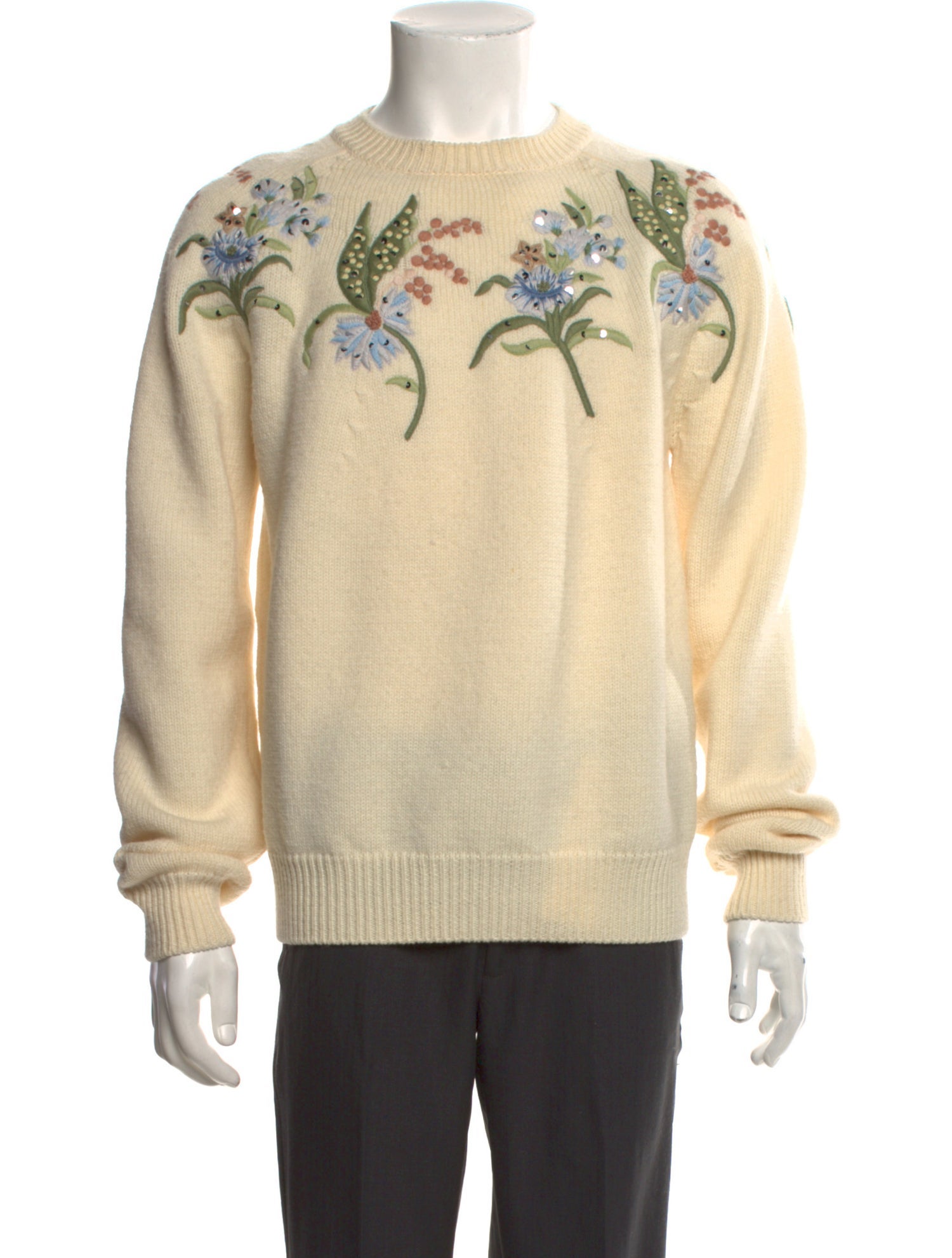 DIOR MEN Virgin Wool Graphic Print Polo Sweater