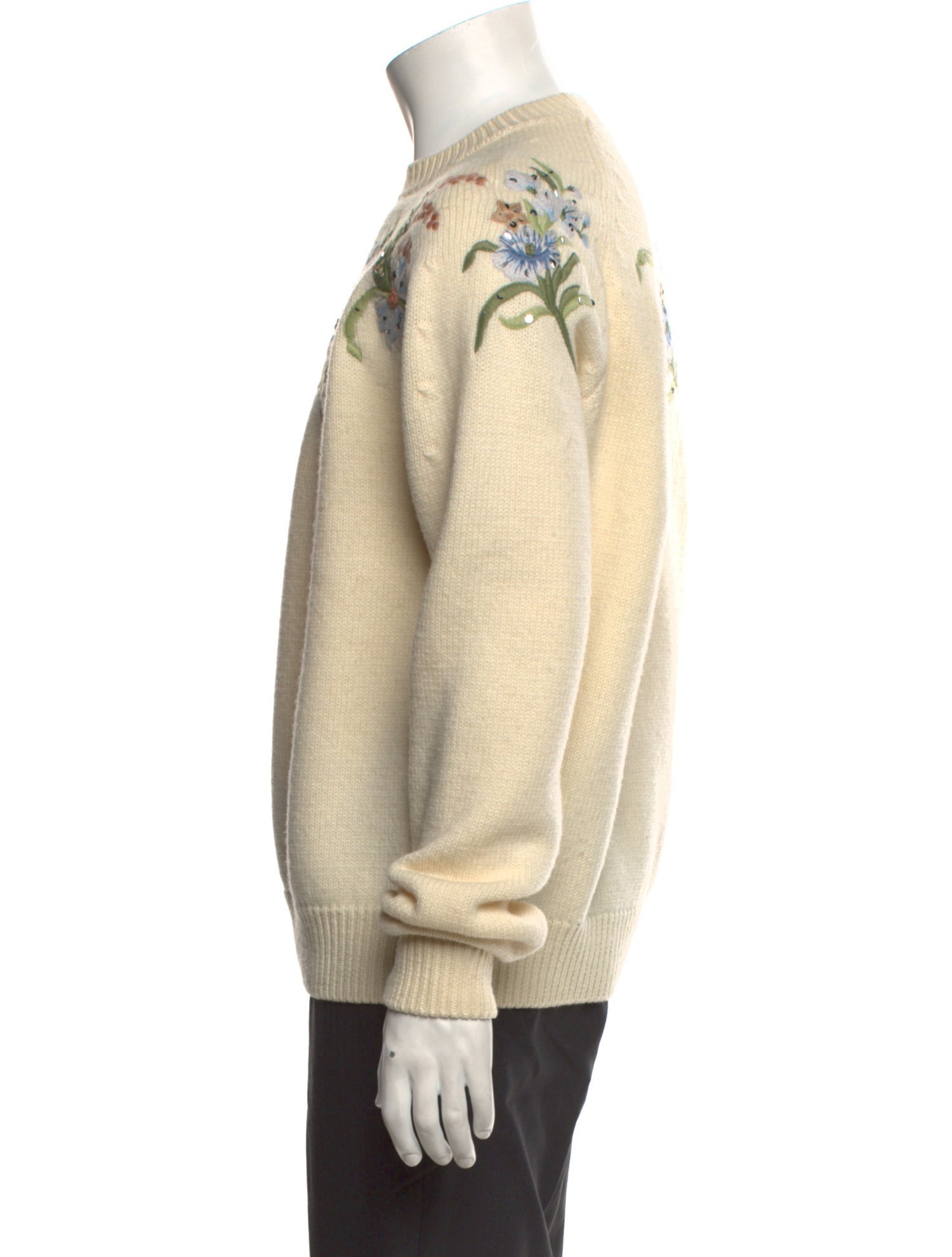 DIOR MEN Virgin Wool Graphic Print Polo Sweater