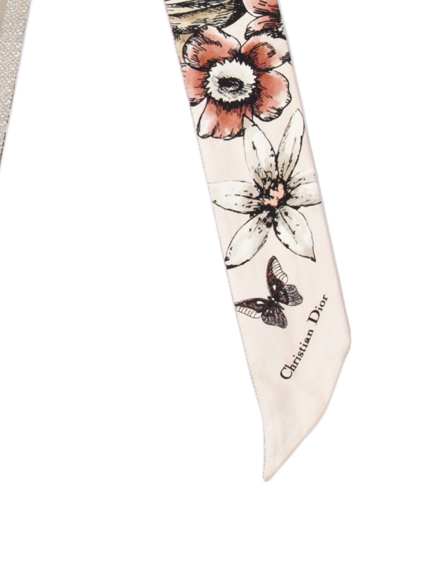 Christian Dior Silk Floral Print Bandeau