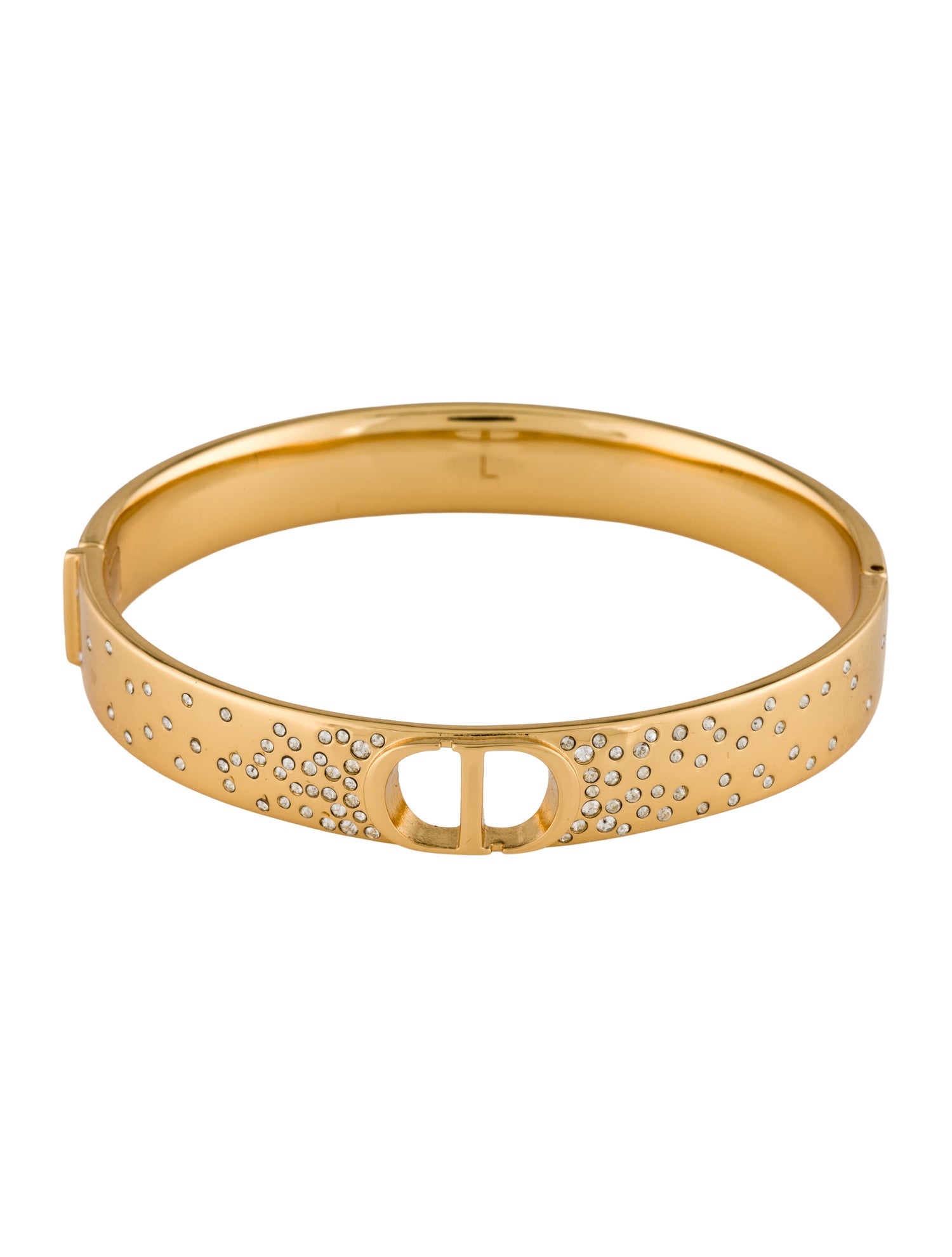 Christian Dior Crystal CD Cuff Bracelet