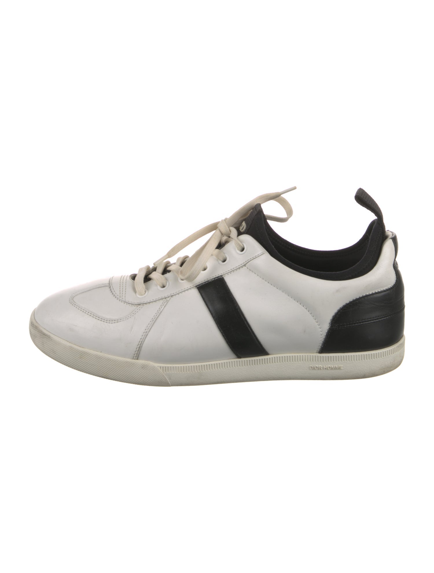 Dior Homme Leather Colorblock Pattern Sneakers