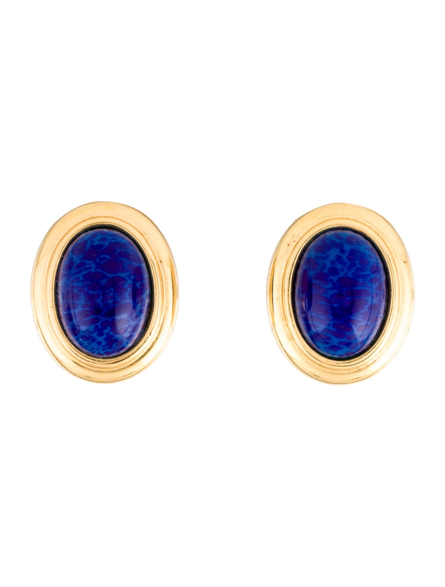 Christian Dior Resin Vintage Clip-On Earrings