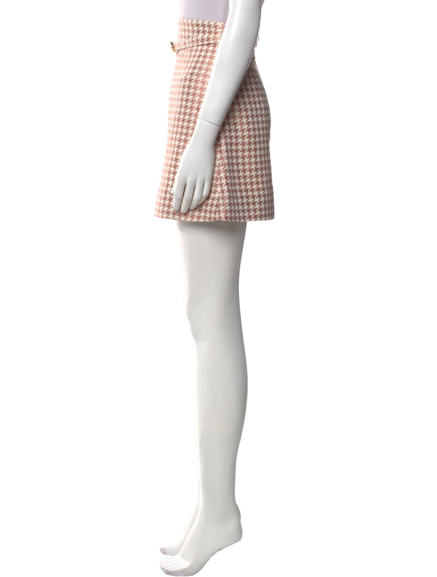Christian Dior Houndstooth Print Mini Skirt