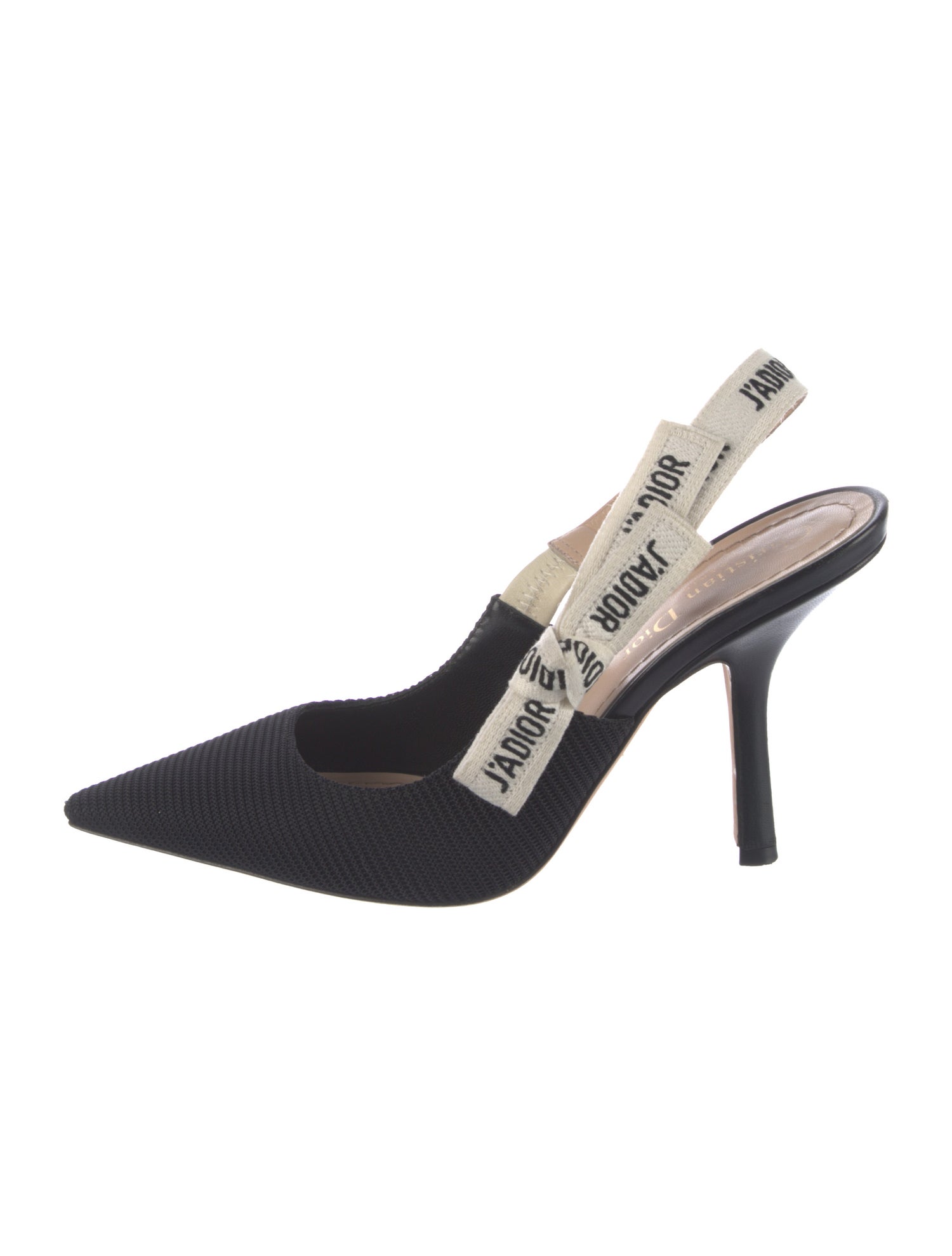 Christian Dior Colorblock Pattern Bow Accents Slingback Pumps