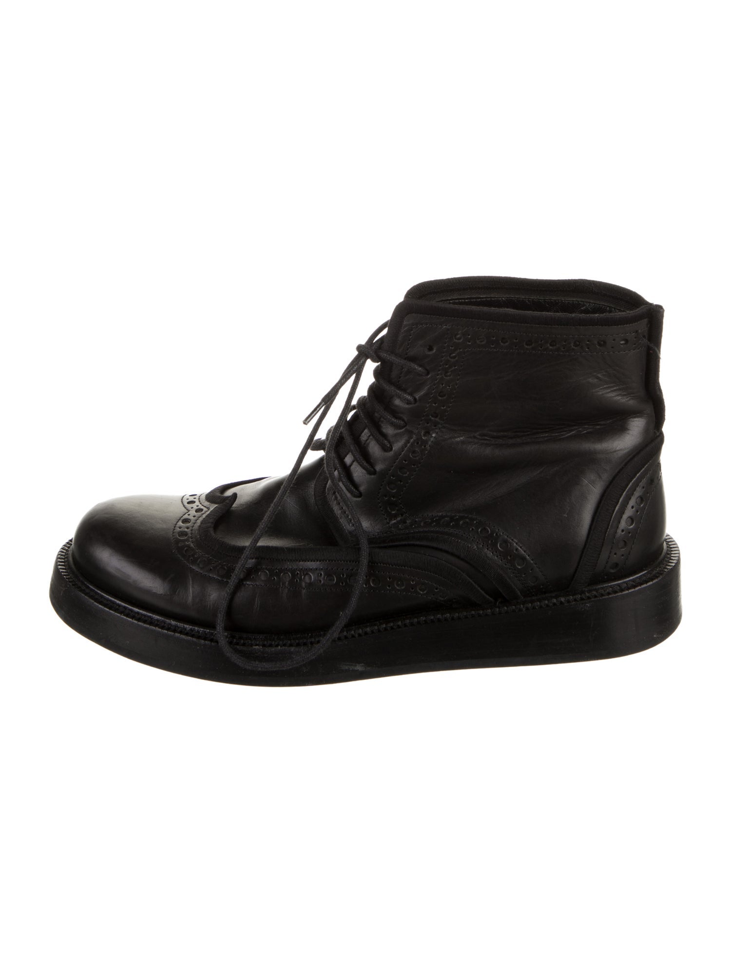 Christian Dior Leather Lace-Up Boots