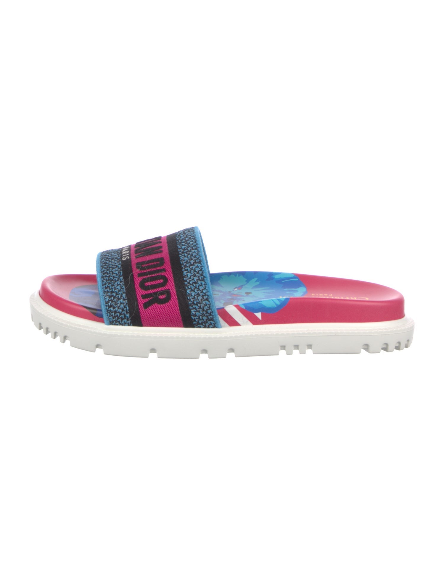 Christian Dior Canvas Printed Slides