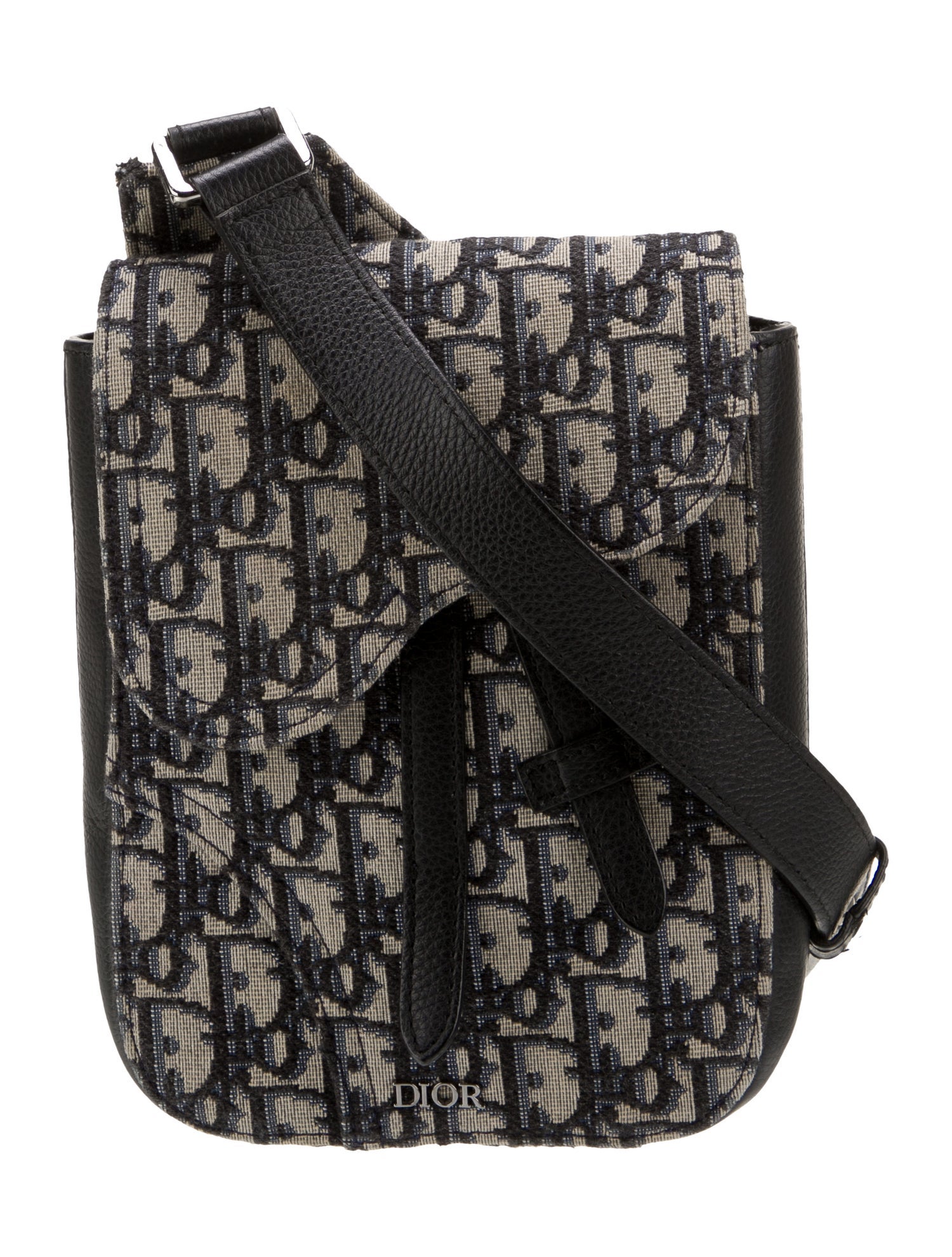 DIOR MEN Oblique Jacquard Saddle Pouch