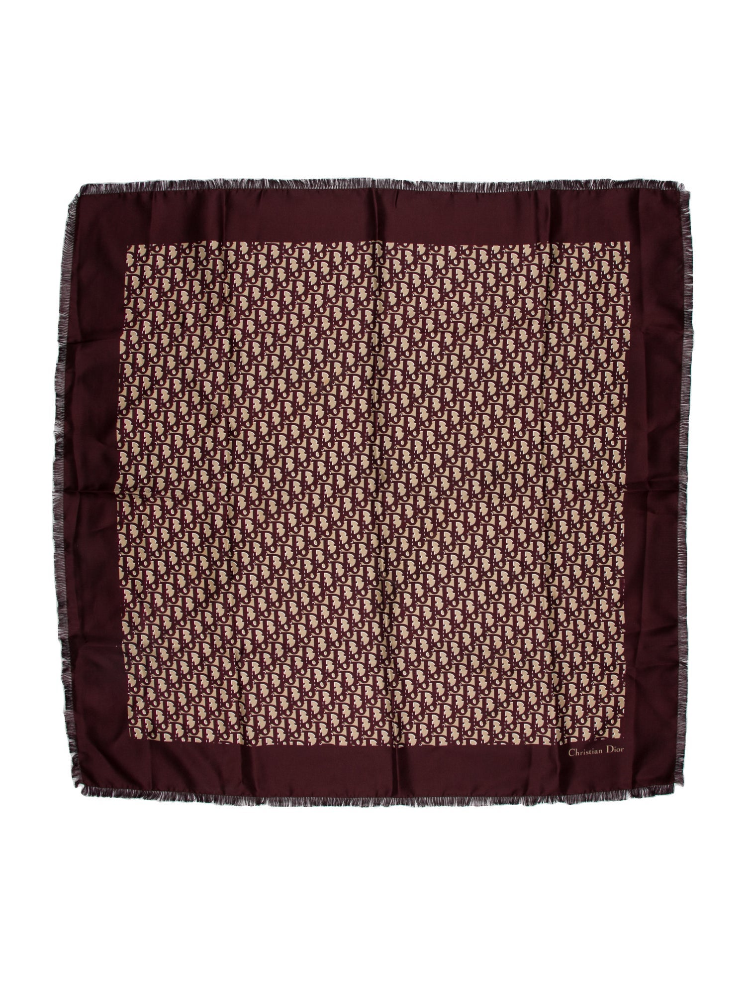 Christian Dior Silk Oblique Jacquard Scarf