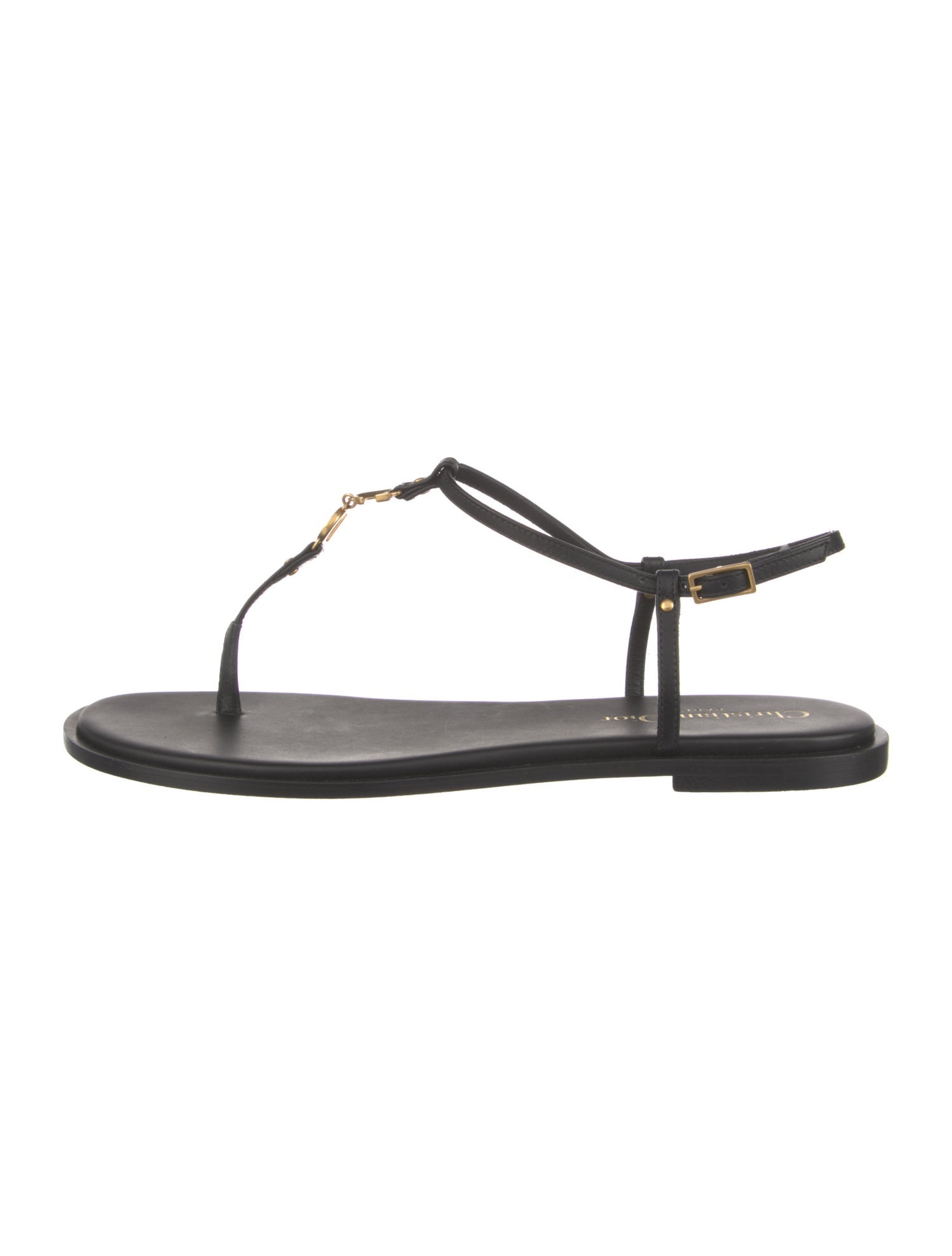 Christian Dior Leather T-Strap Sandals