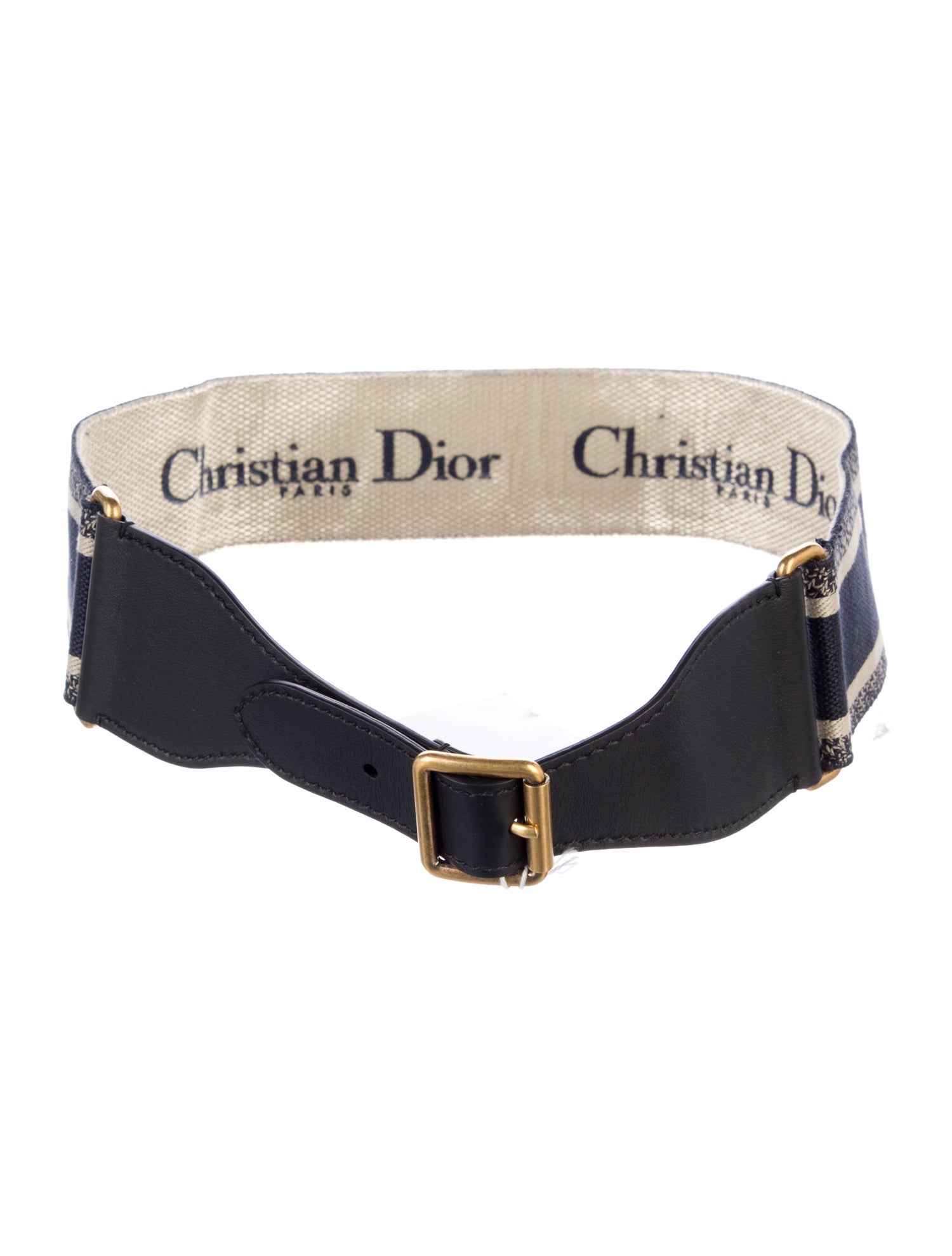 Christian Dior Wide Canvas Belt