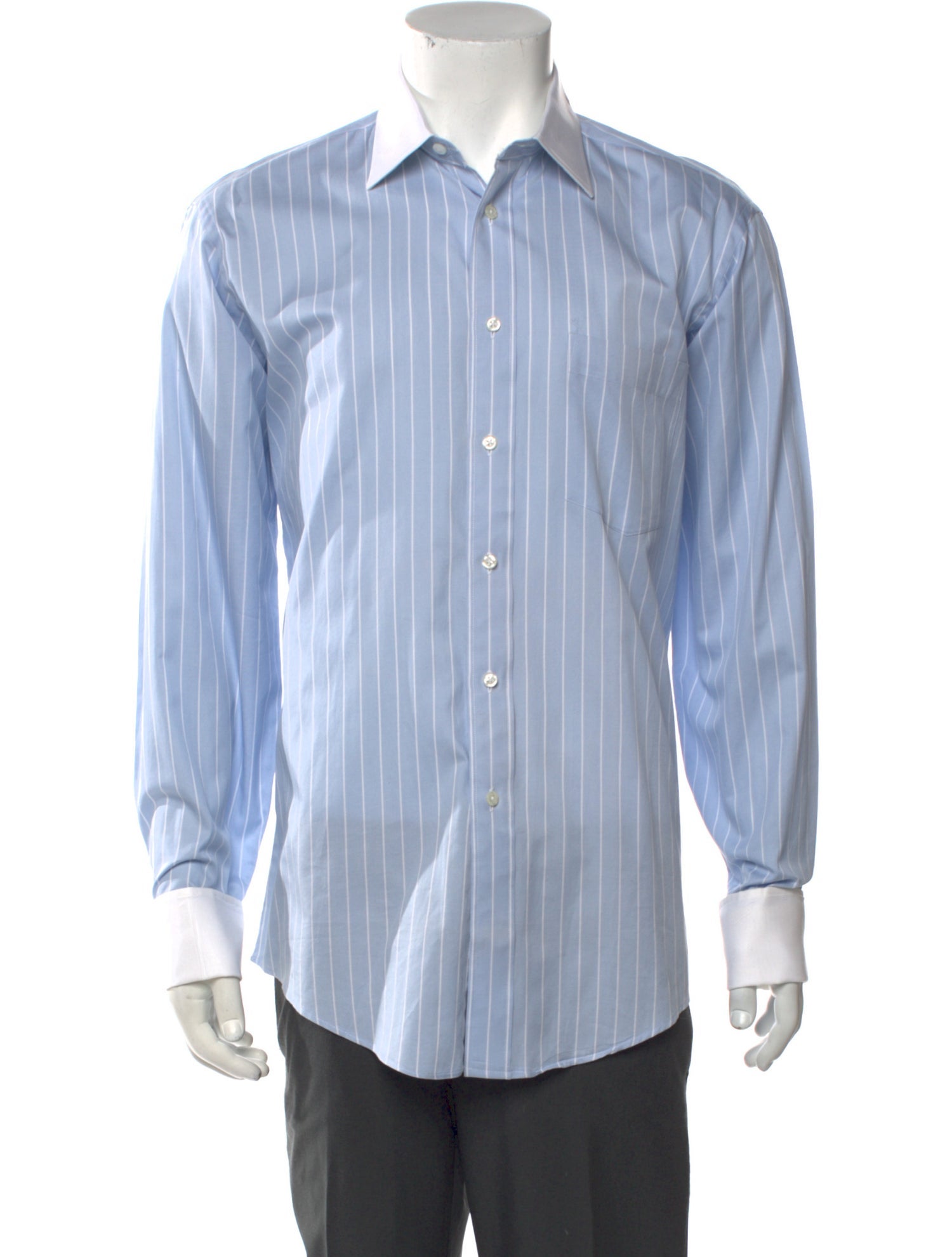 Christian Dior Striped Long Sleeve Dress Shirt