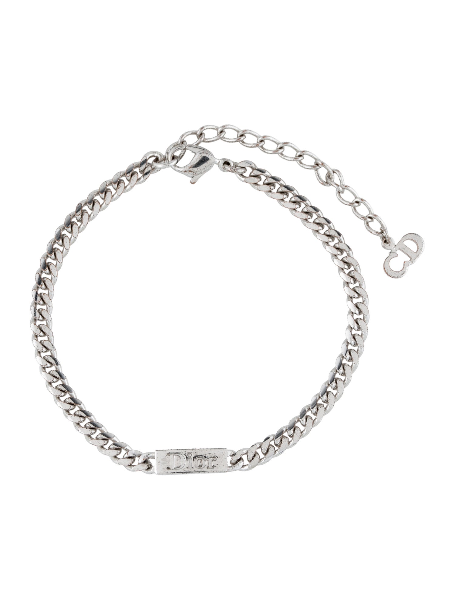 Christian Dior Vintage Logo ID Link Bracelet