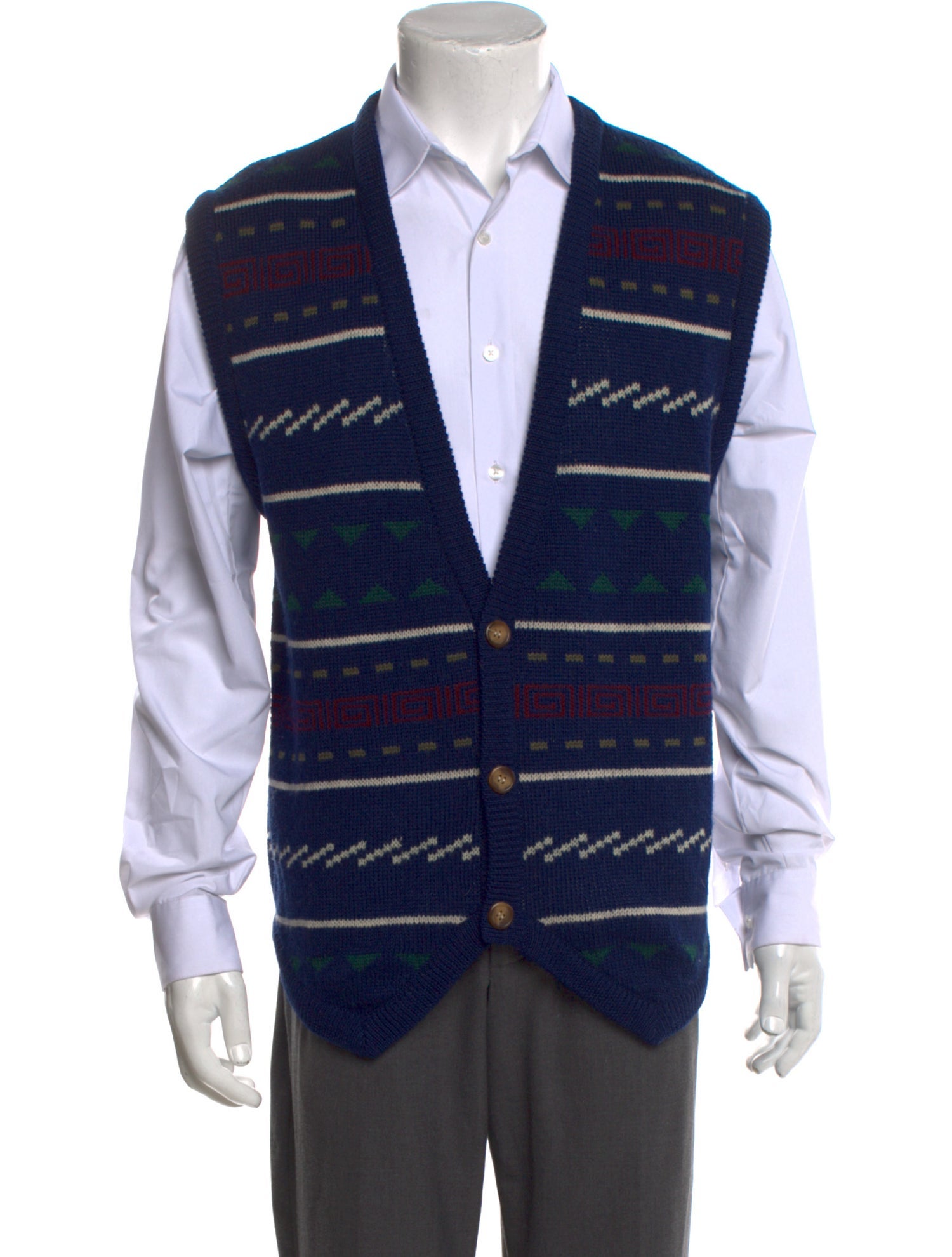 Christian Dior Monsieur Wool Striped Sweater Vest