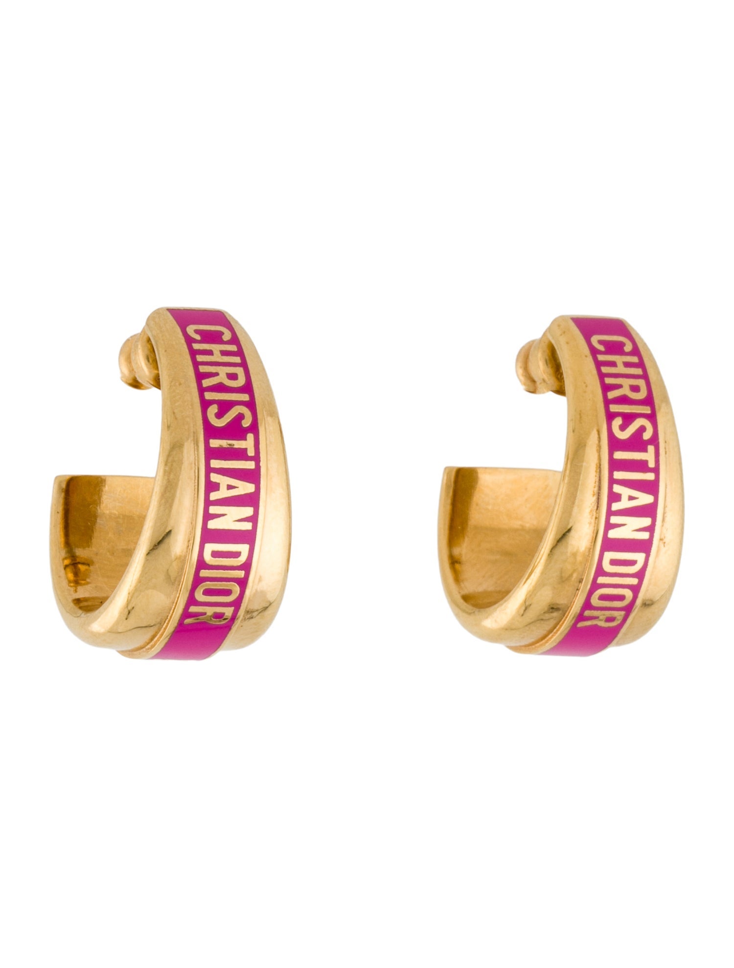 Christian Dior Lacquer Code Hoop Earrings