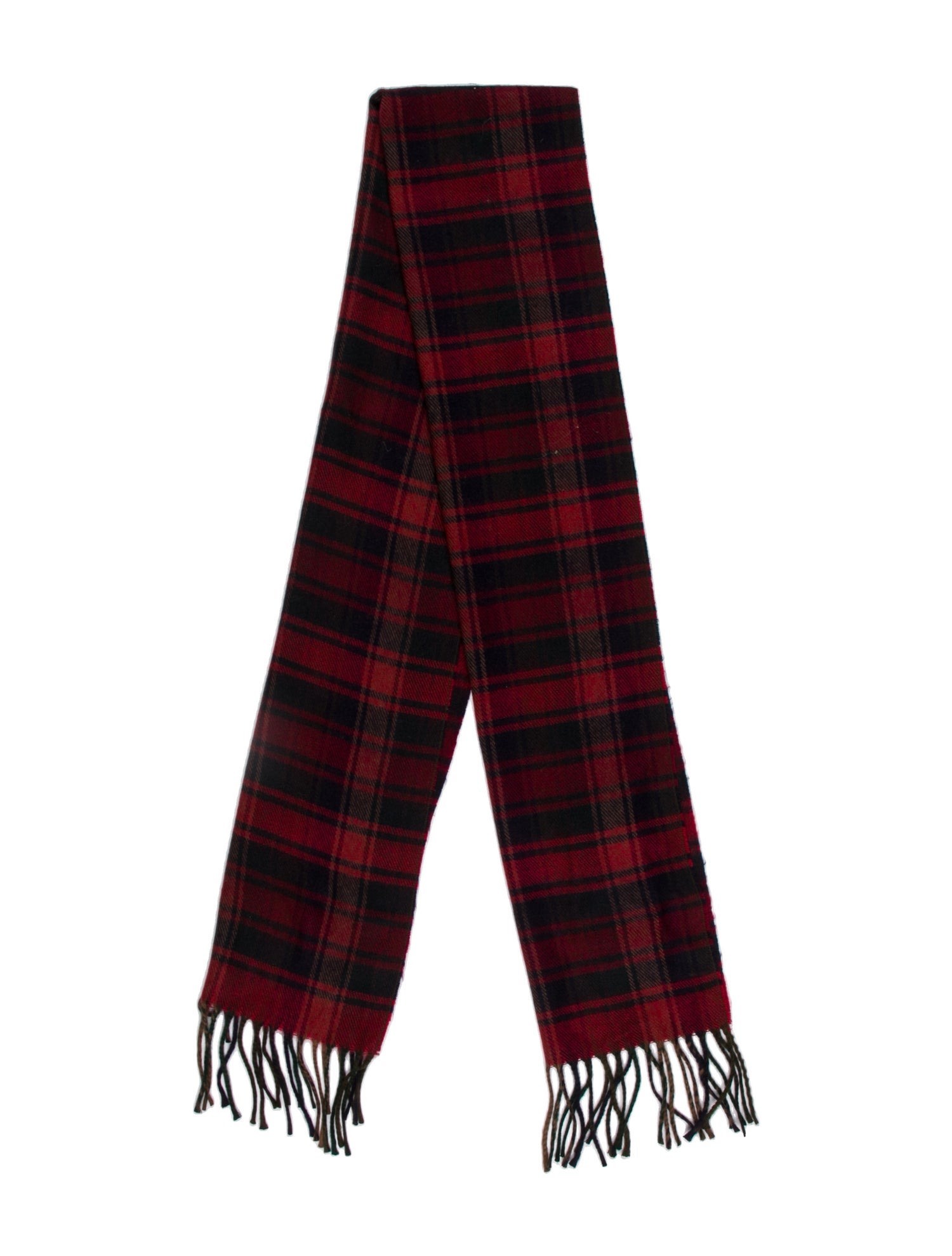 Christian Dior Cashmere Plaid Print Scarf