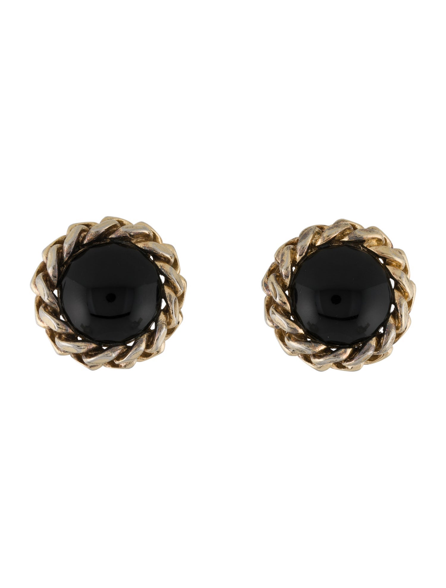 Christian Dior Vintage Resin Clip-On Earrings
