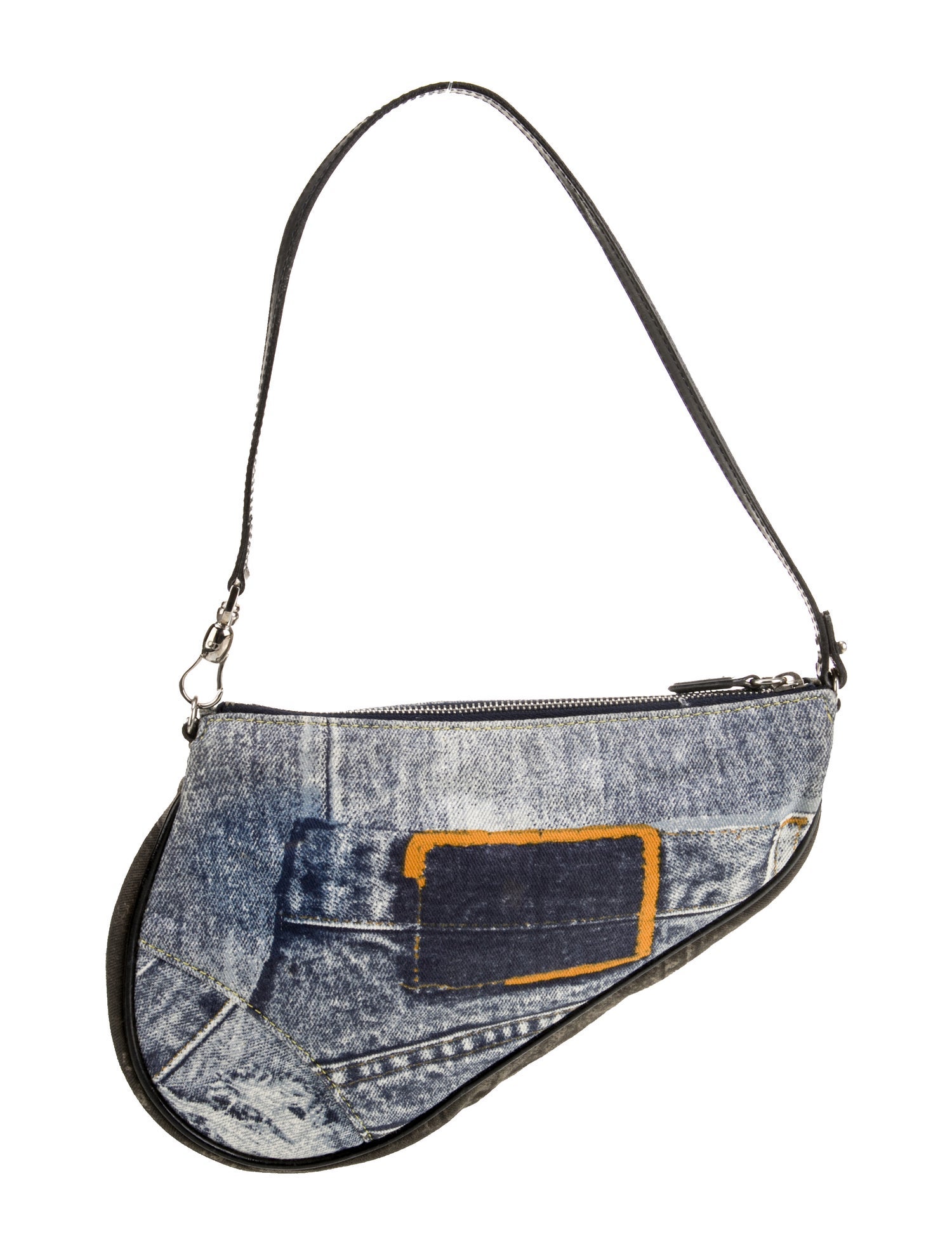 Christian Dior Denim Saddle Pochette