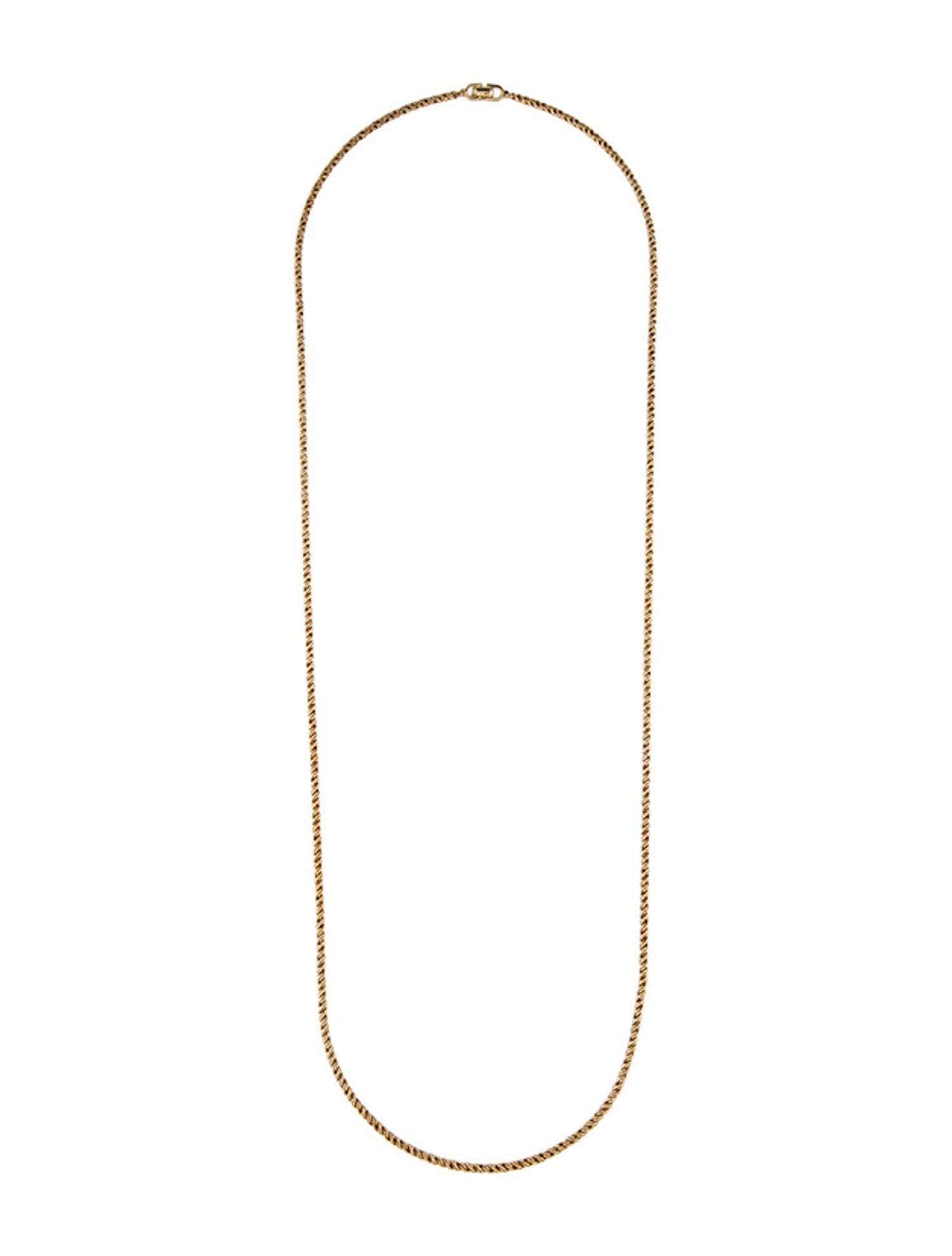 Christian Dior Long Chain Link Necklace