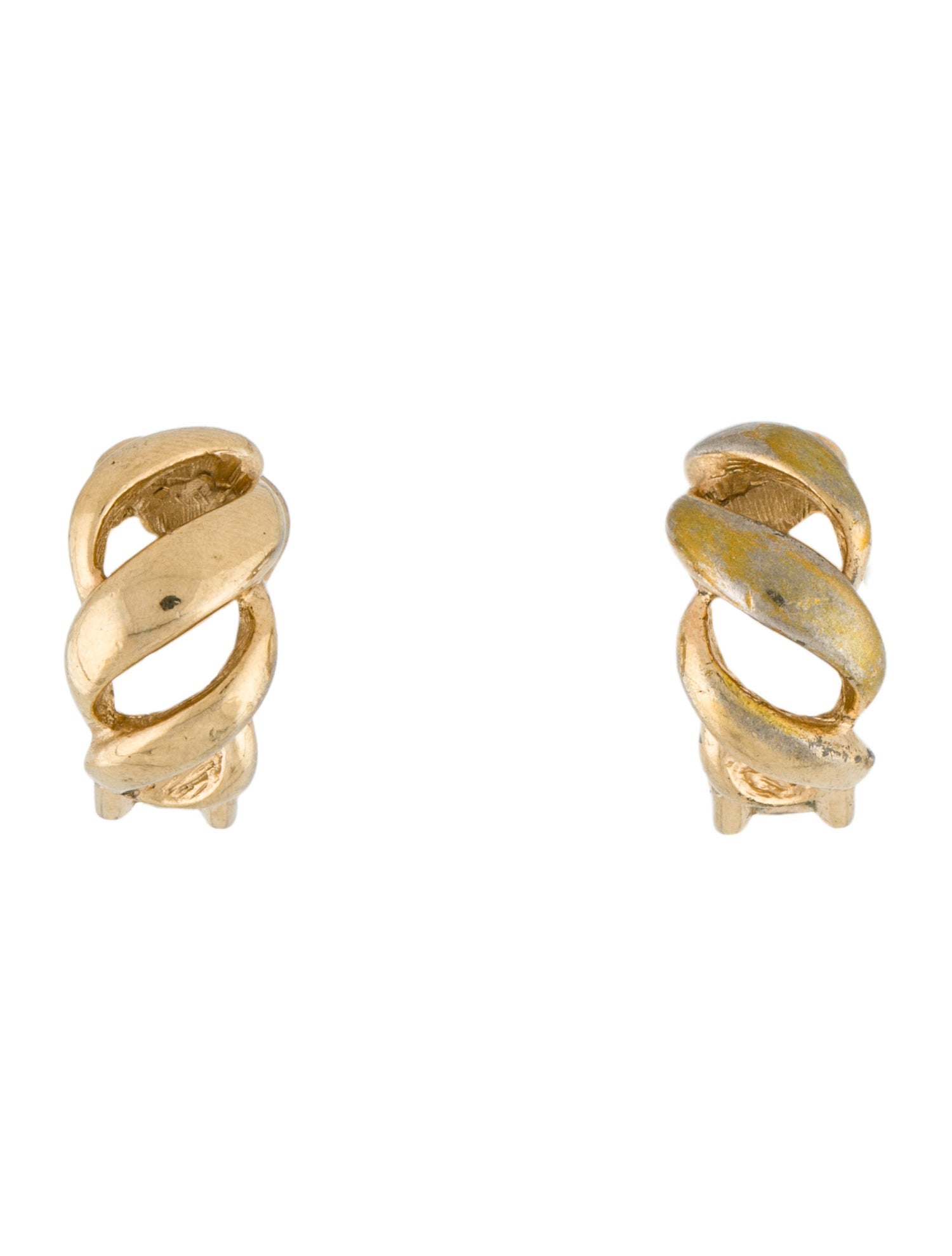 Christian Dior Vintage Hoop Clip-On Earrings