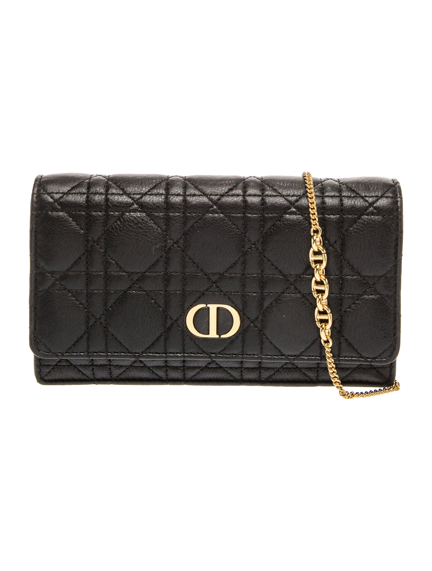 Christian Dior Cannage Caro Wallet on Chain