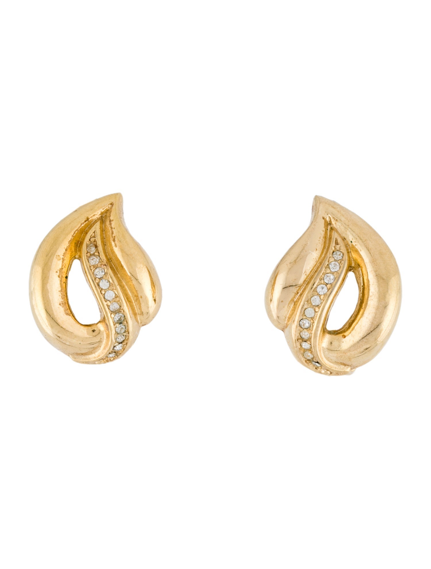 Christian Dior Vintage Crystal Clip-On Earrings