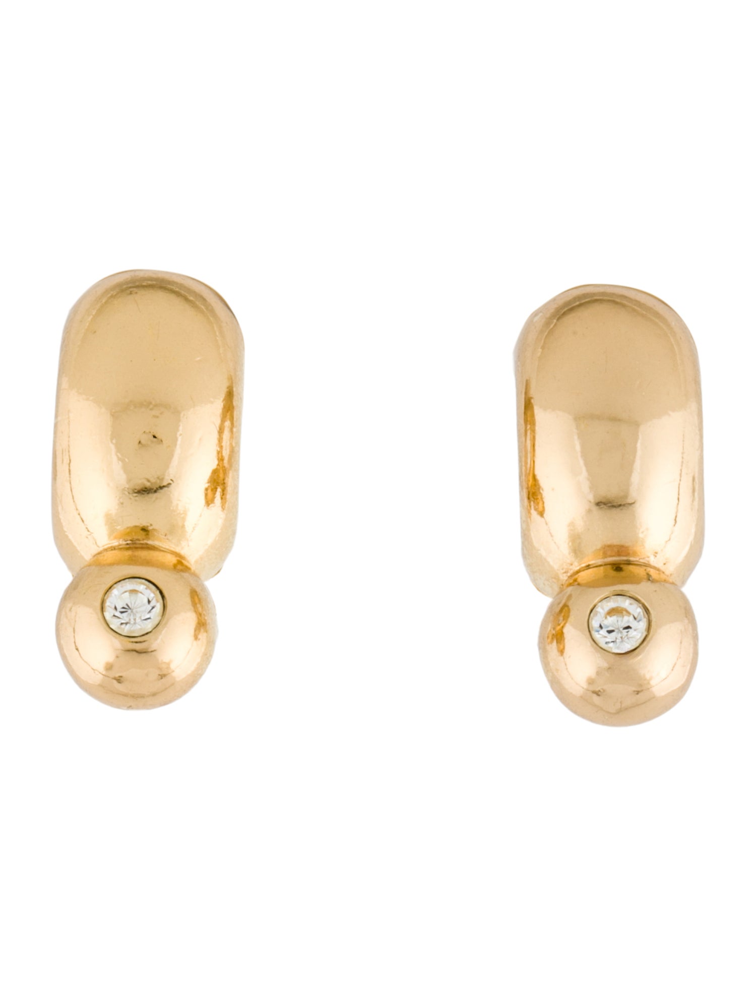 Christian Dior Vintage Crystal Clip-On Earrings