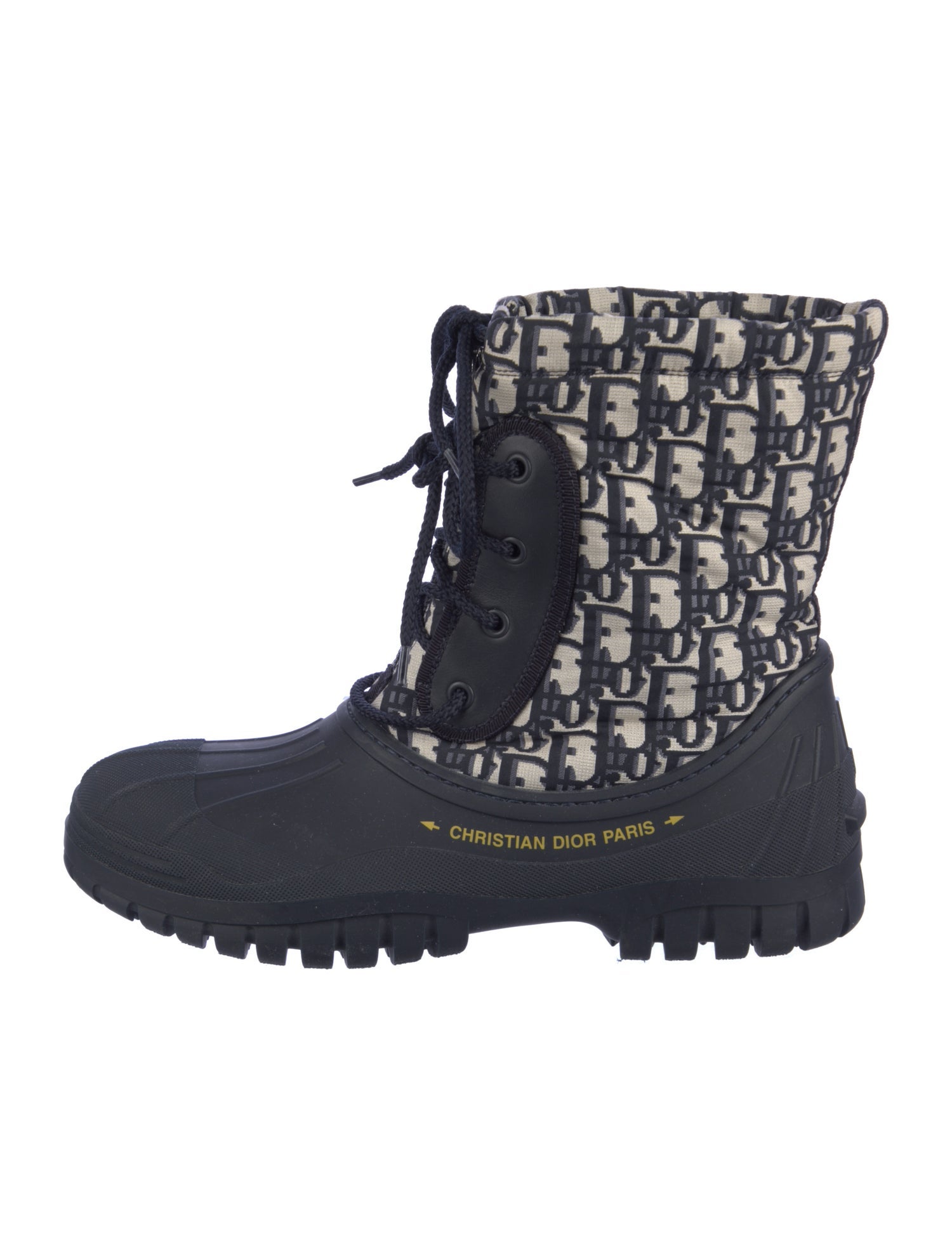 Christian Dior Oblique Jacquard Combat Boots