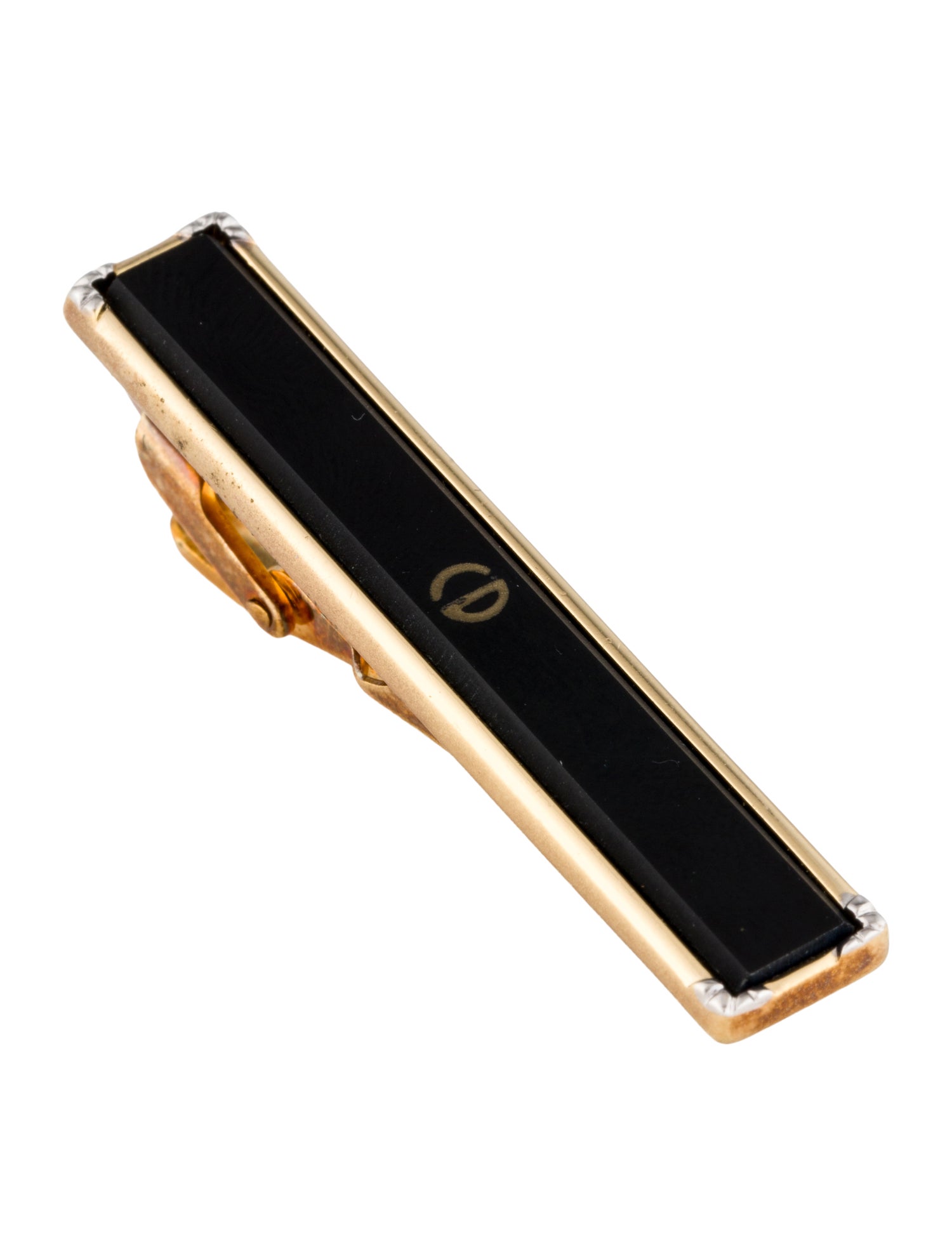 Christian Dior Vintage Enamel CD Tie Clip