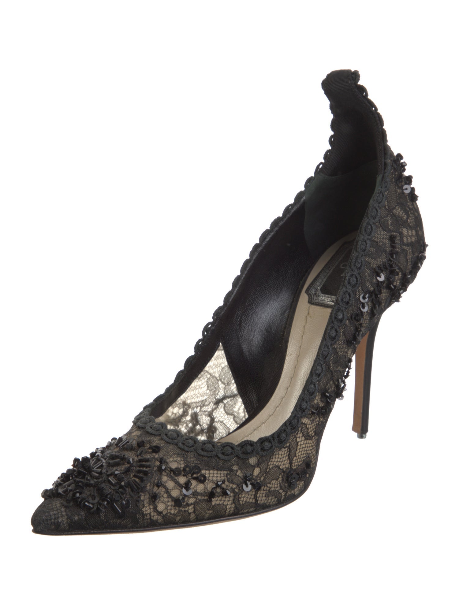 Christian Dior Lace Floral Print Pumps
