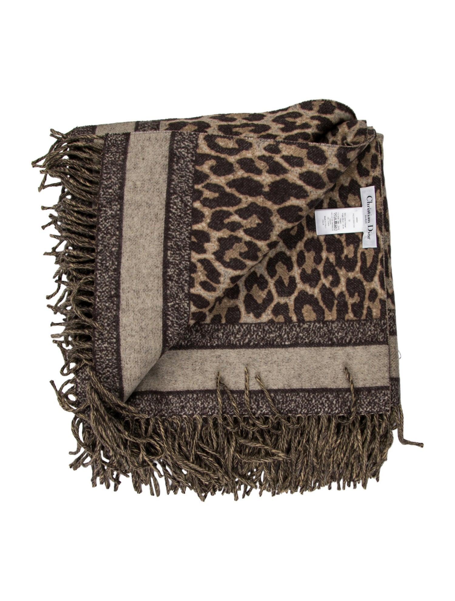 Christian Dior Leopard Throw Blanket