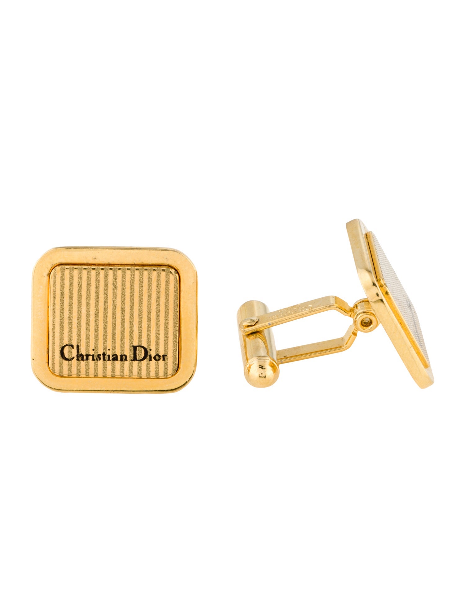 Christian Dior Vintage Logo Cufflinks
