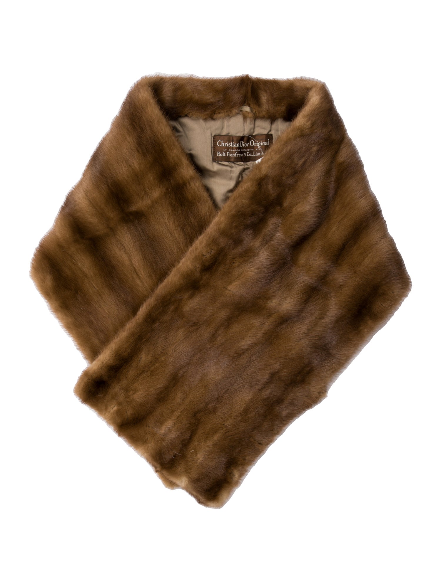 Christian Dior Fur Striped Shawl