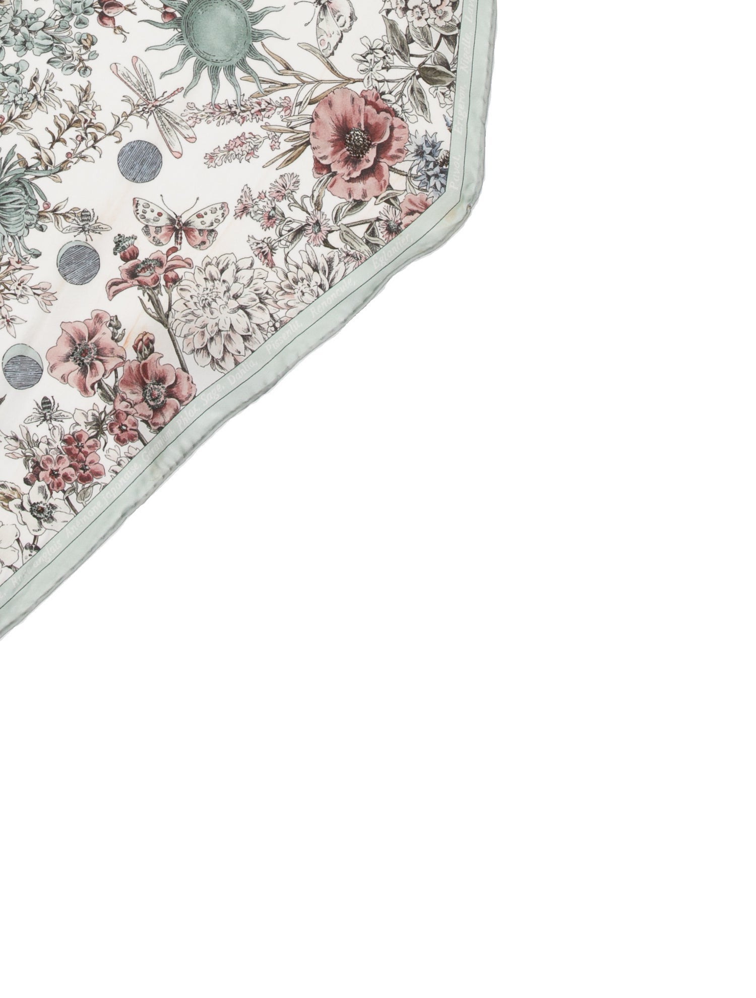 Christian Dior Silk Floral Print Scarf