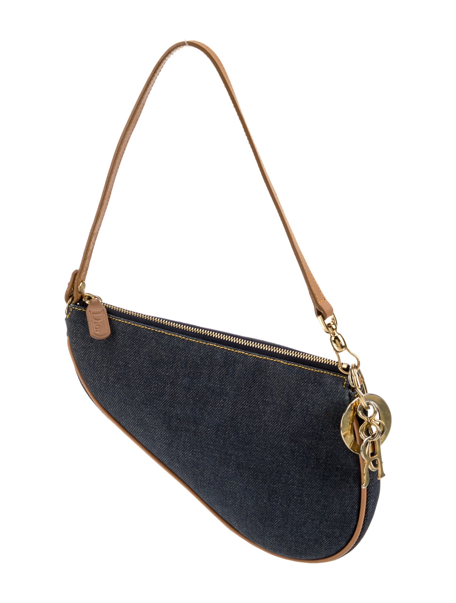 Christian Dior Denim Saddle Pochette