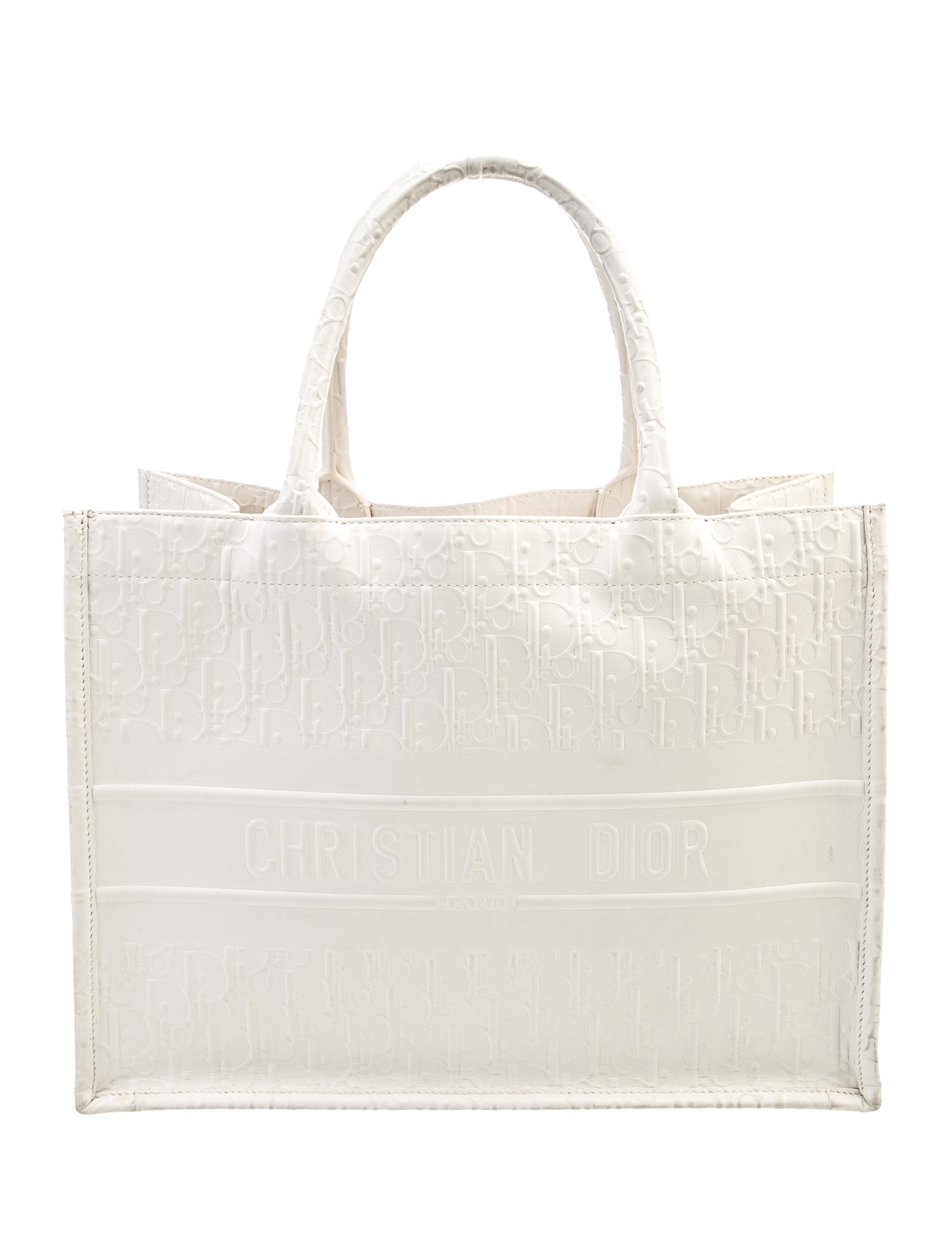 Christian Dior Leather Book Tote Bag Medium