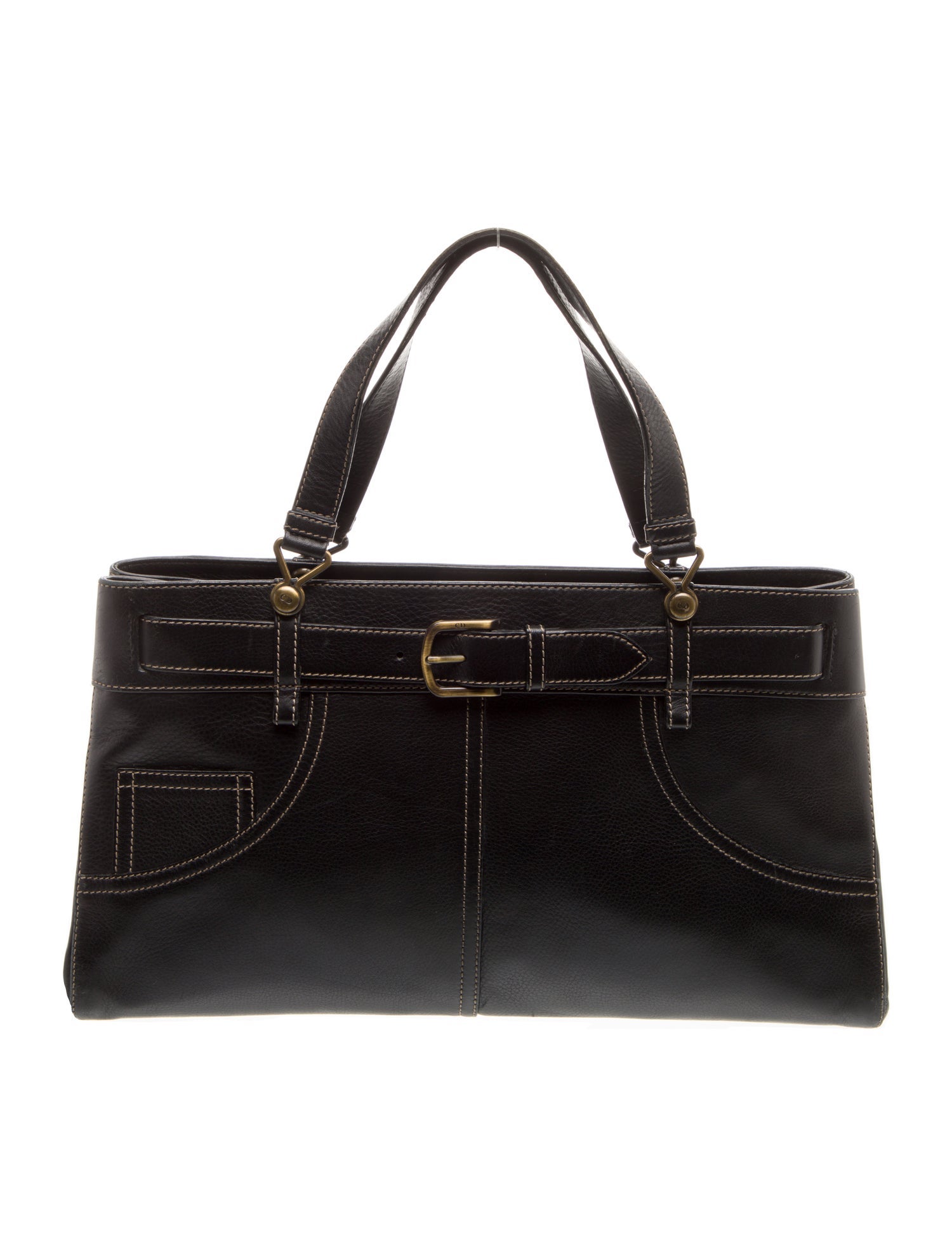 Christian Dior Leather Jeans Pocket Tote Vintage