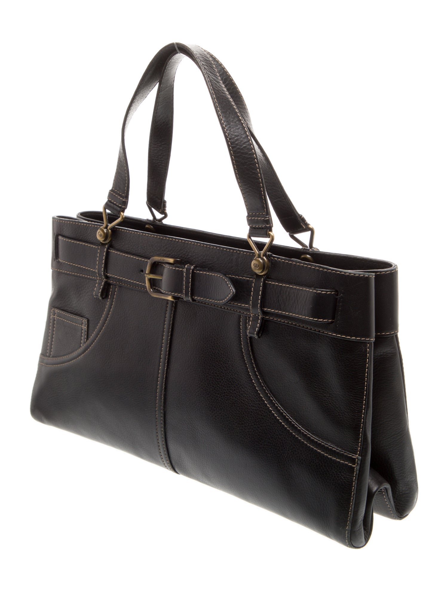 Christian Dior Leather Jeans Pocket Tote Vintage