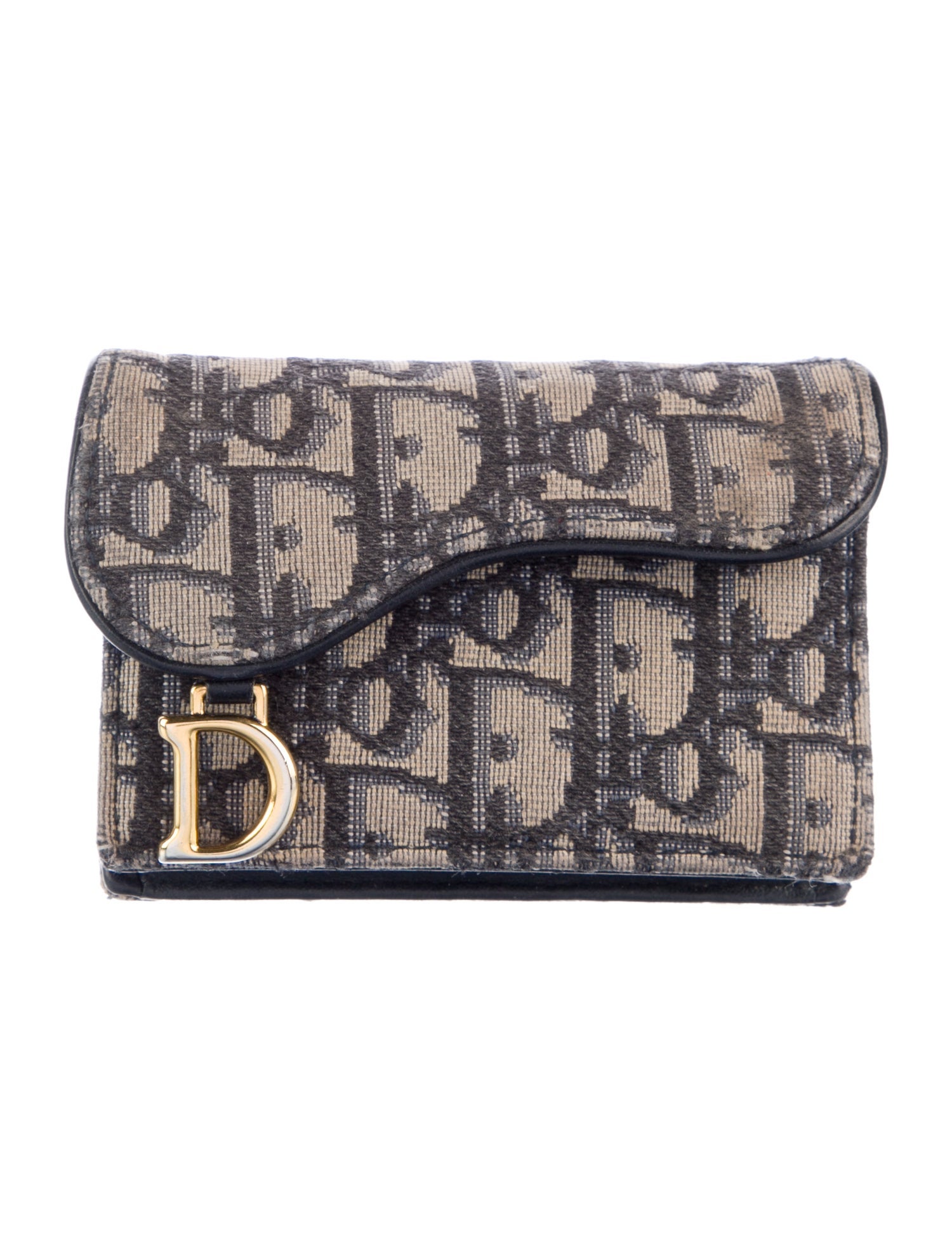 Christian Dior 2020 Oblique Jacquard Compact Wallet