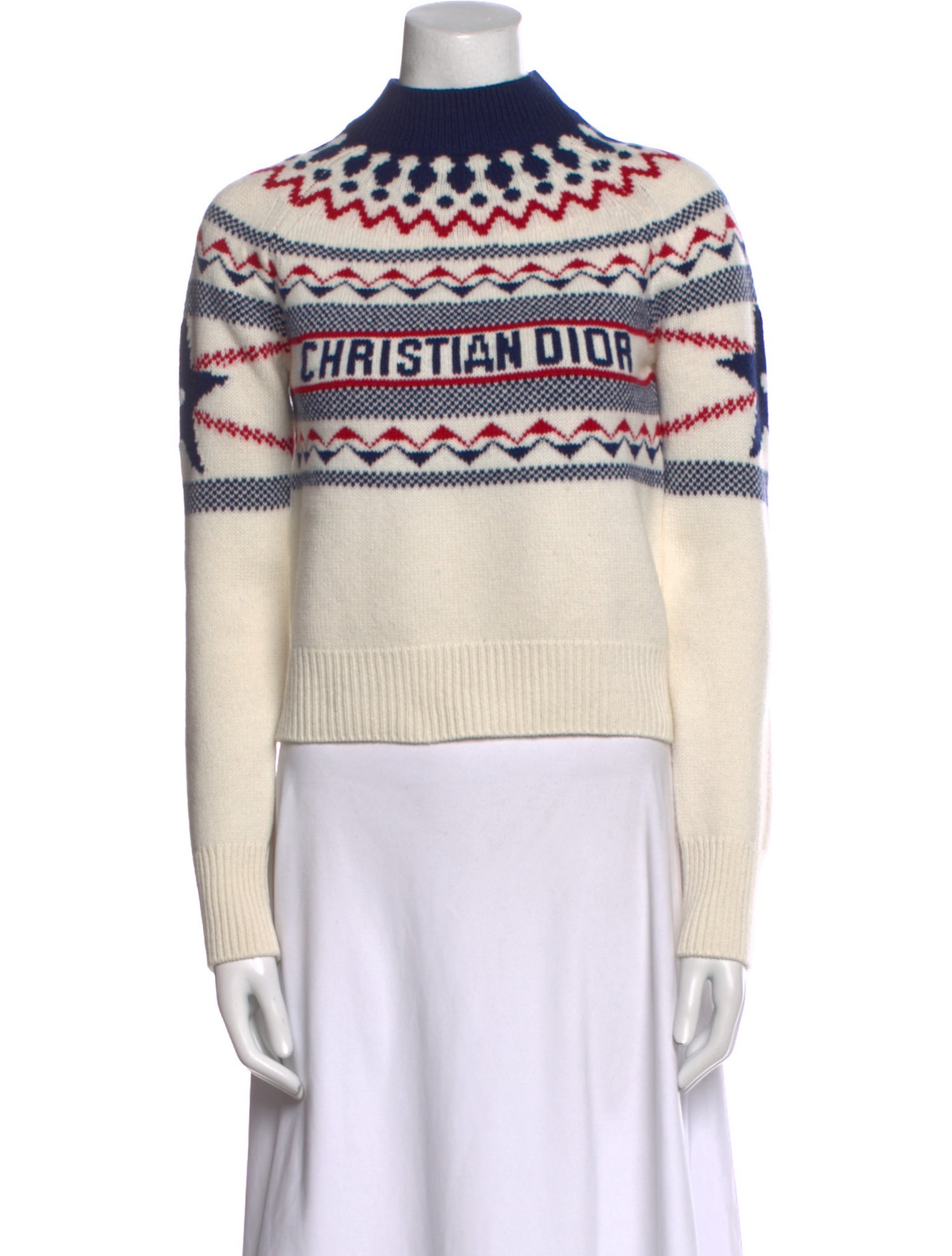 Christian Dior Virgin Wool Printed Sweater